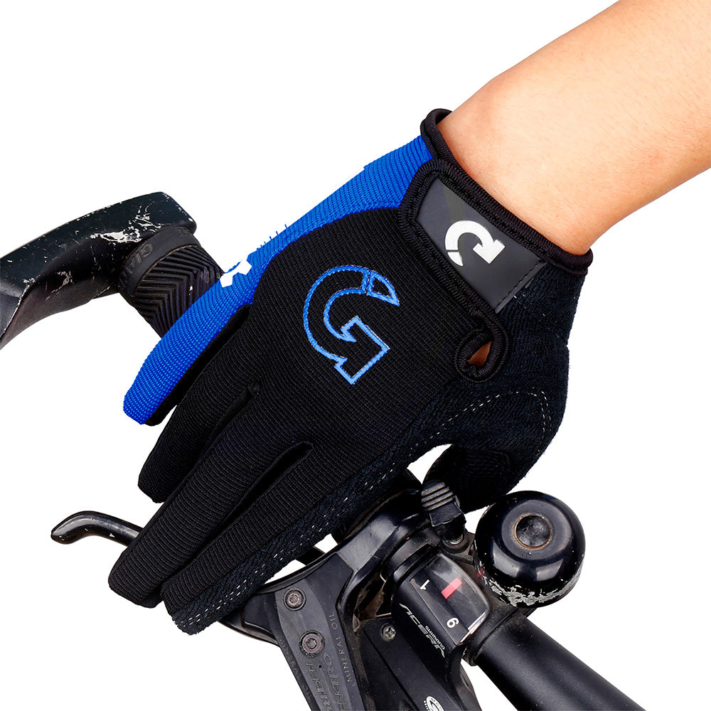 GEARONIC Cycling Shockproof Foam Padded Sports Full Finger Short Gloves