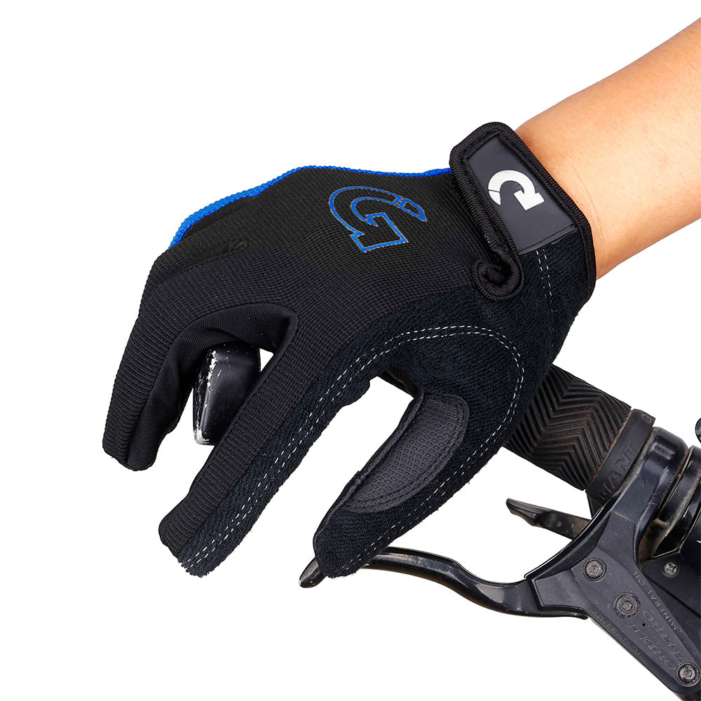 GEARONIC Cycling Shockproof Foam Padded Sports Full Finger Short Gloves