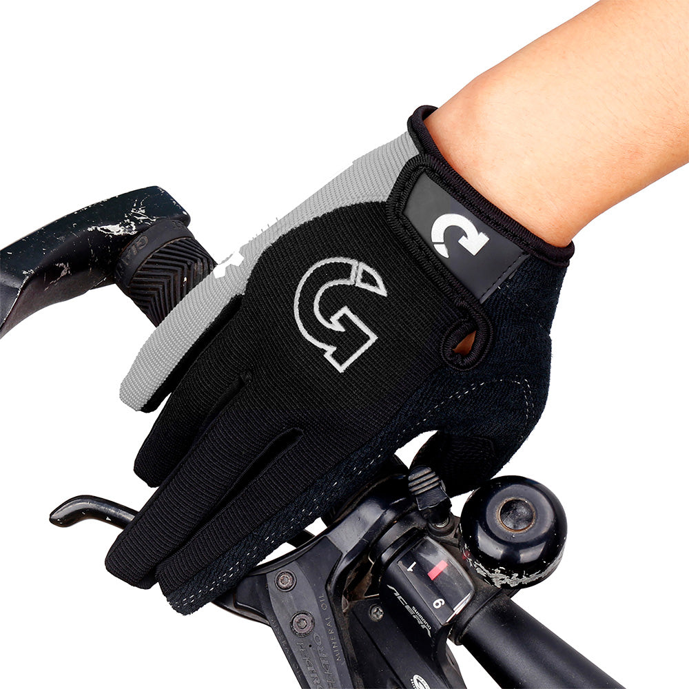 GEARONIC Cycling Shockproof Foam Padded Sports Full Finger Short Gloves