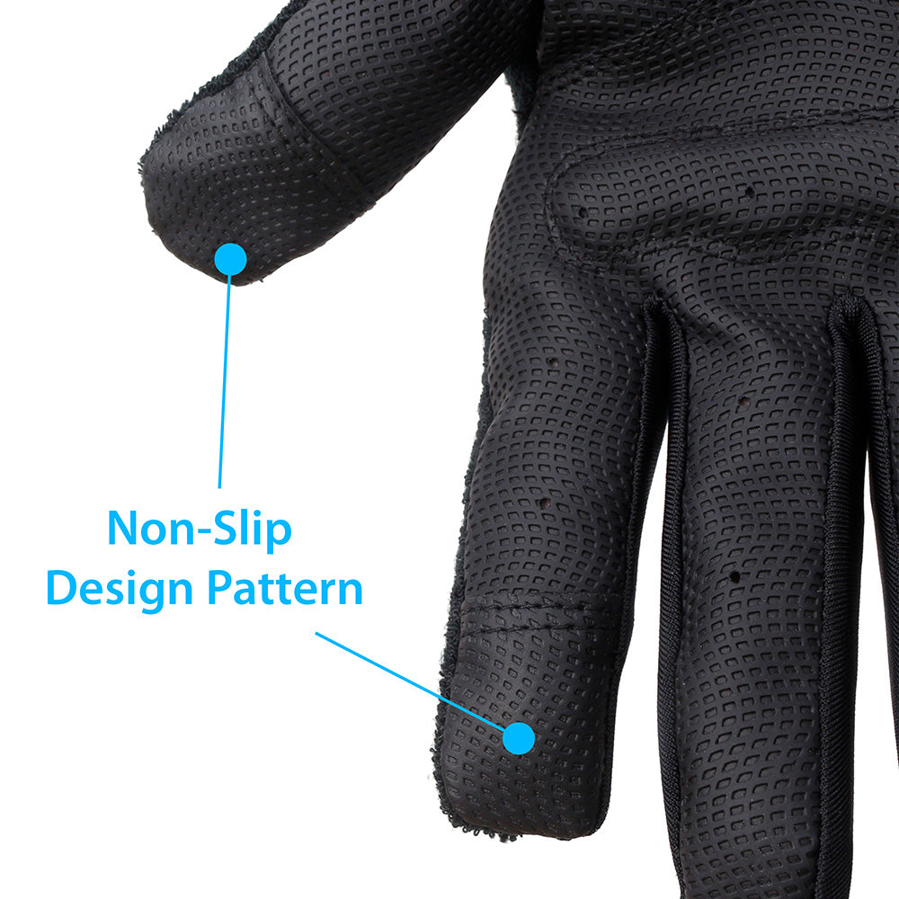 GEARONIC Cycling Shockproof Foam Padded Sports Full Finger Short Gloves