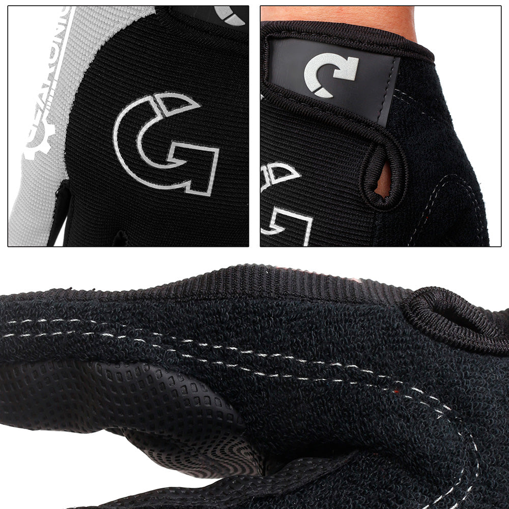 GEARONIC Cycling Shockproof Foam Padded Sports Full Finger Short Gloves