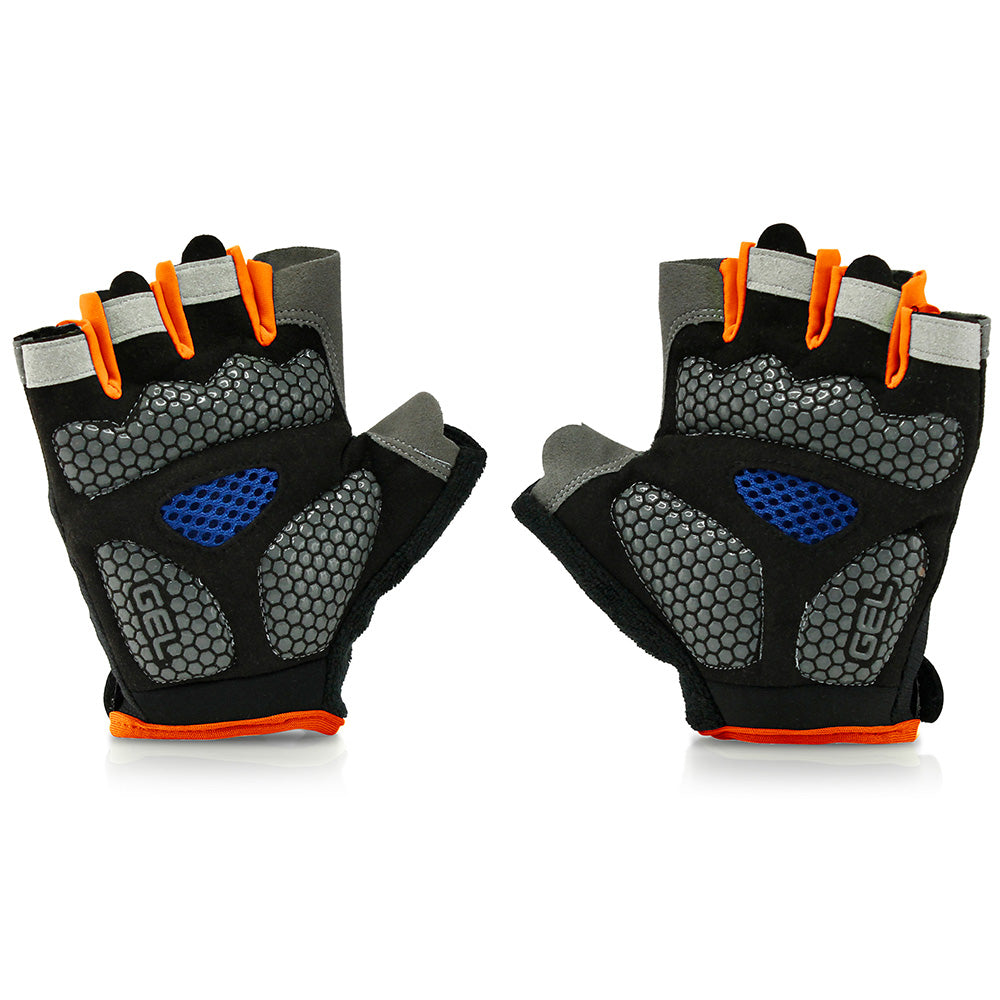 GEARONIC TM Cycling Workout Gloves Half Finger Mountain Bicycle Men Women Gel Pad Anti-Slip Breathable Outdoor Sports Shock-Absorbing Riding Biking Cycle Glove