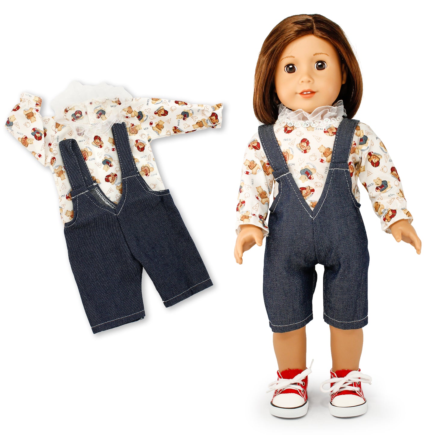 Oct17 Doll Clothes for American Girl 18? inch Dolls Wardrobe Makeover Outift Dog Puppy Casual Wear Bundle