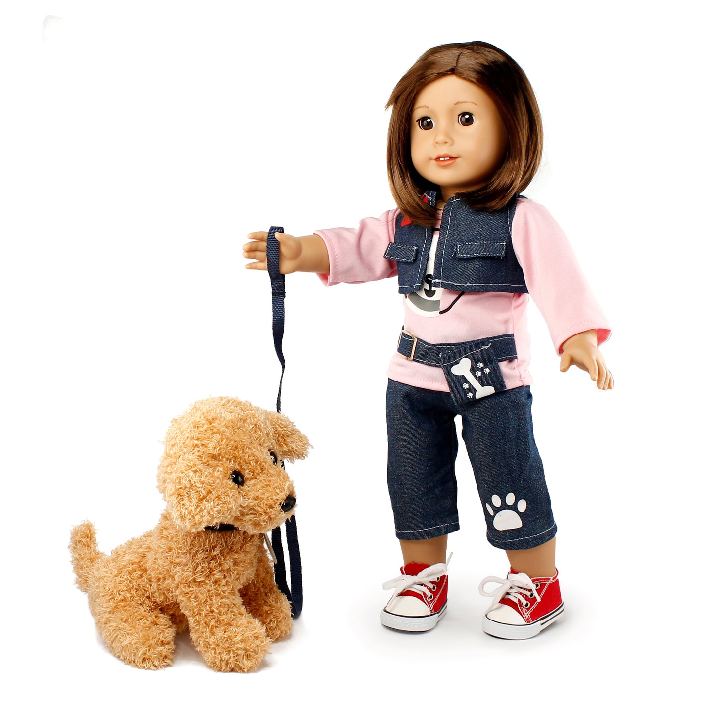 Oct17 Doll Clothes for American Girl 18? inch Dolls Wardrobe Makeover Outift Dog Puppy Casual Wear Bundle