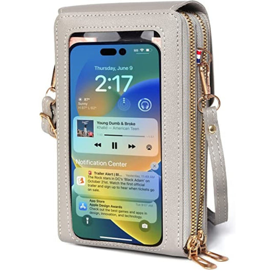 Small Crossbody Bags for Women, Small Cell Phone Purse, Handbags Wallet with Credit Card Slots, Leather Phone Wallet with Strap, Phone Purse Crossbody for Women with Transparent Window