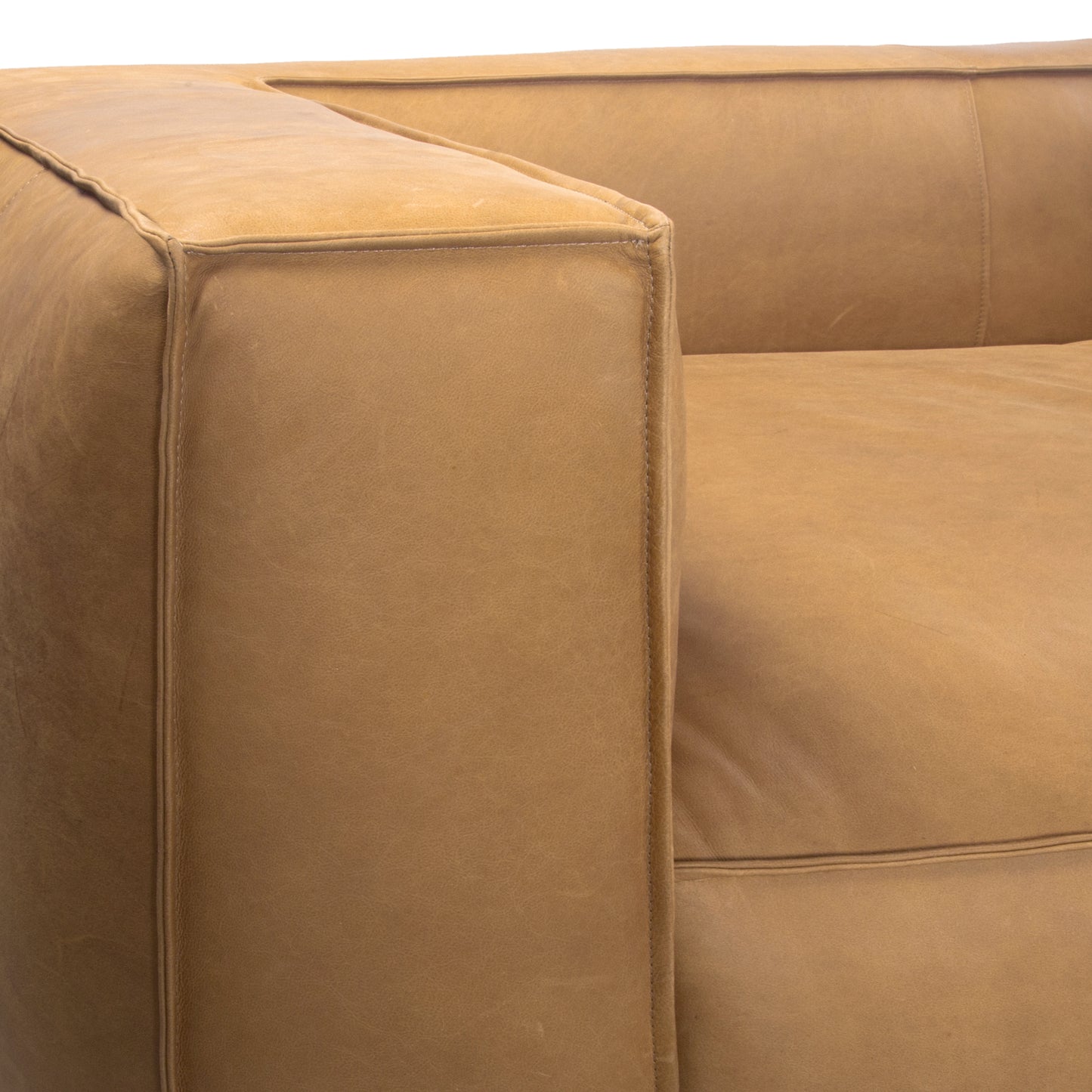 Vanessa Full Aniline Leather Stationary Sofa: Luxurious, Durable, and Stylish | Multiple Colors & Sizes Available