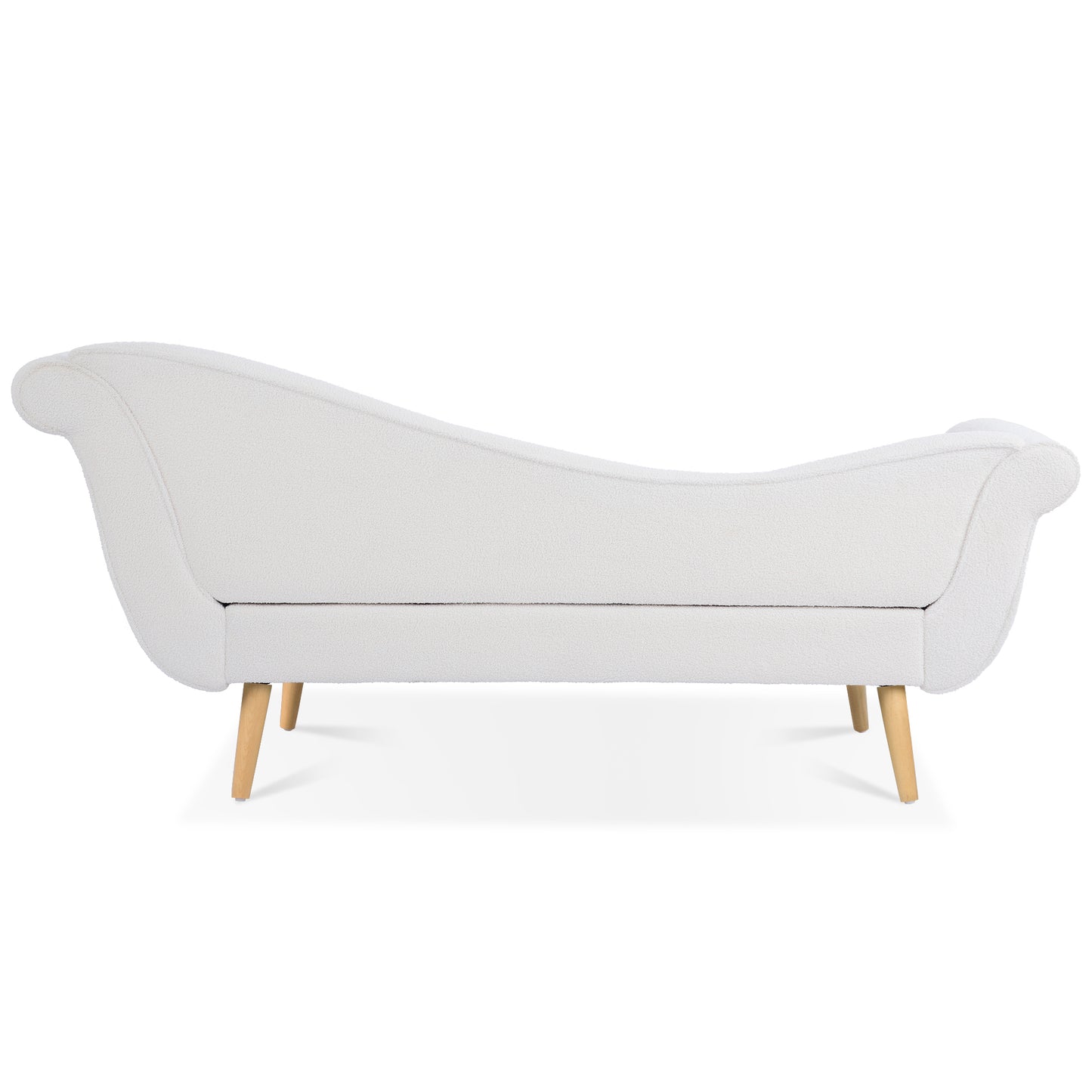 Chaise Lounge with Scroll Arms - Elegant and Comfortable Furniture Piece in Various Sizes and Colors