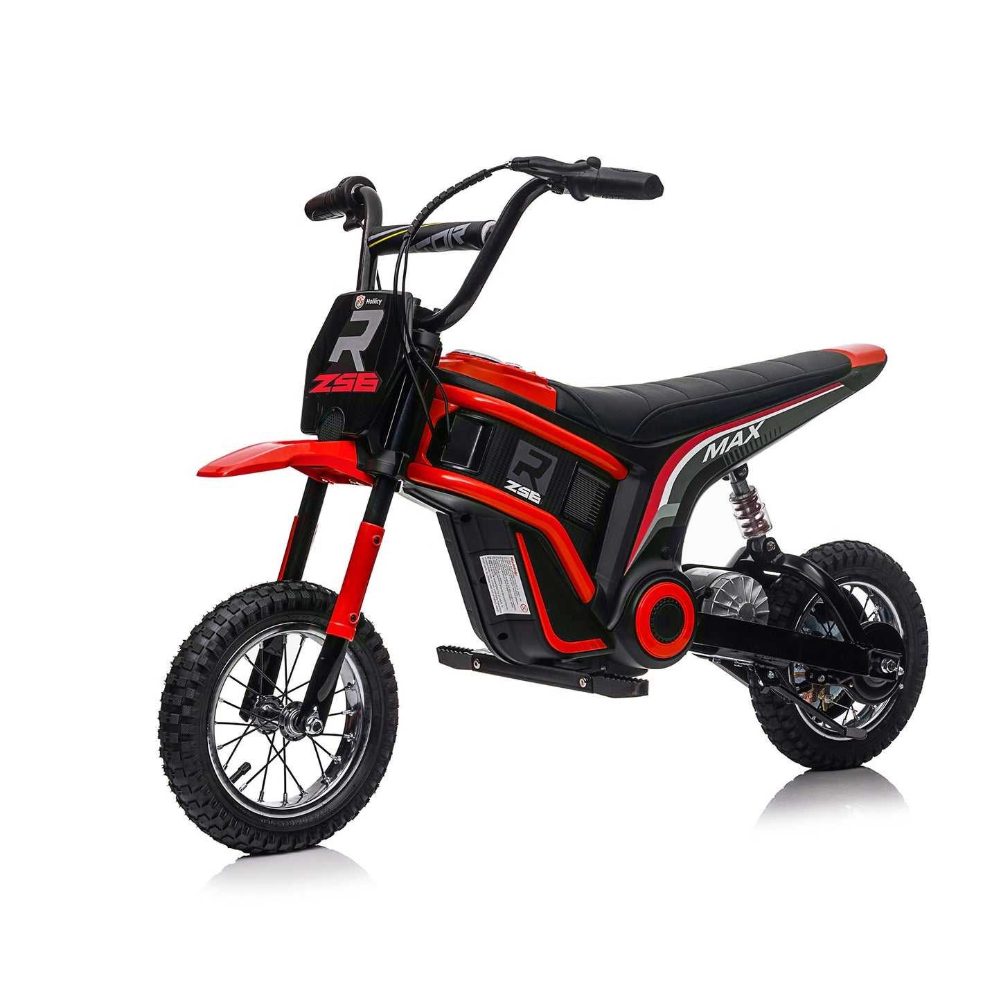 Kids Ride On 24V Electric Toy Motocross Motorcycle Dirt Bike - XXL, Age 8-12, Speeds up to 14.29MPH, Dual Suspension, Hand-Operated Dual Brakes, Twist Grip Throttle, Authentic Motocross Bike Geometry, Black