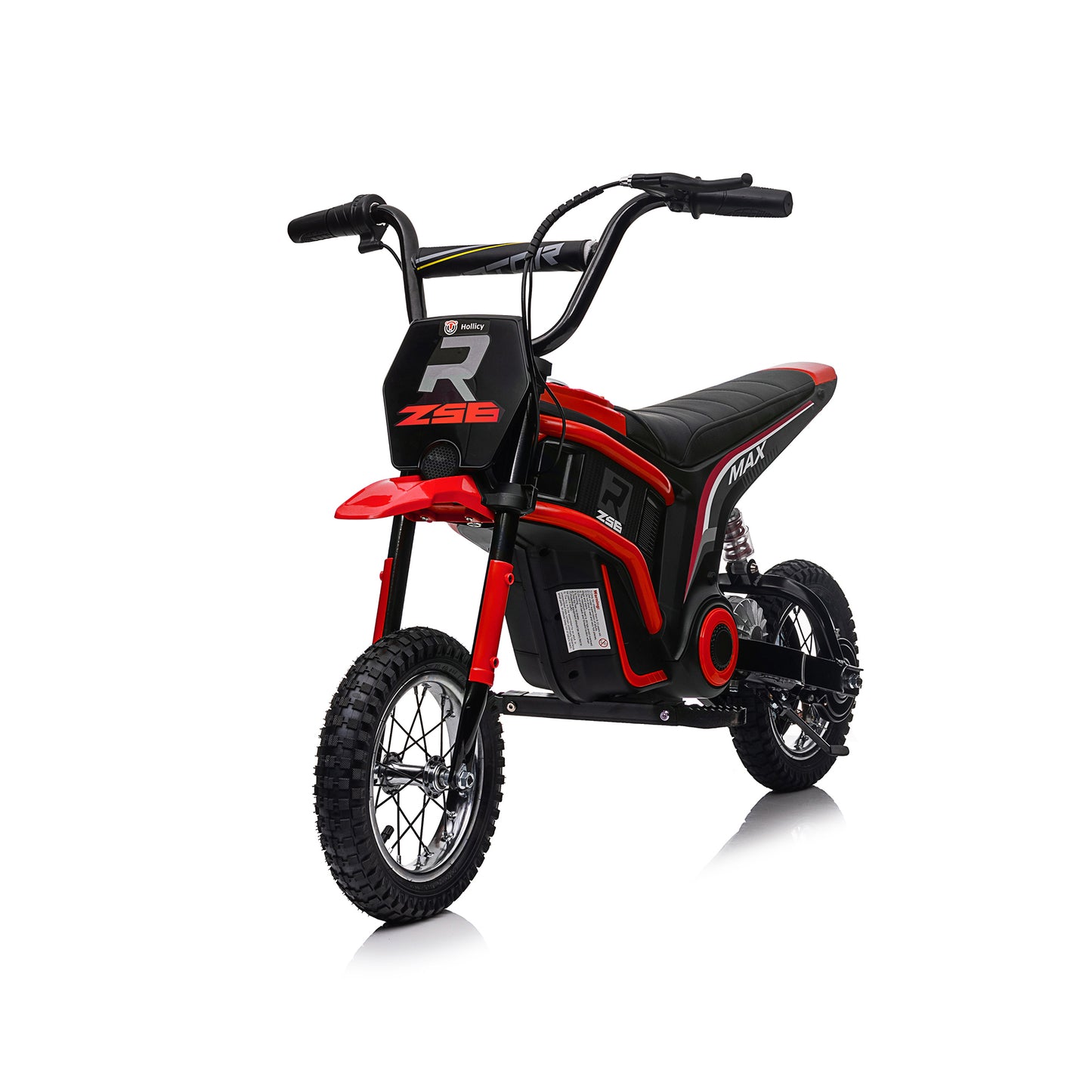 Kids Ride On 24V Electric Toy Motocross Motorcycle Dirt Bike - XXL, Age 8-12, Speeds up to 14.29MPH, Dual Suspension, Hand-Operated Dual Brakes, Twist Grip Throttle, Authentic Motocross Bike Geometry, Black