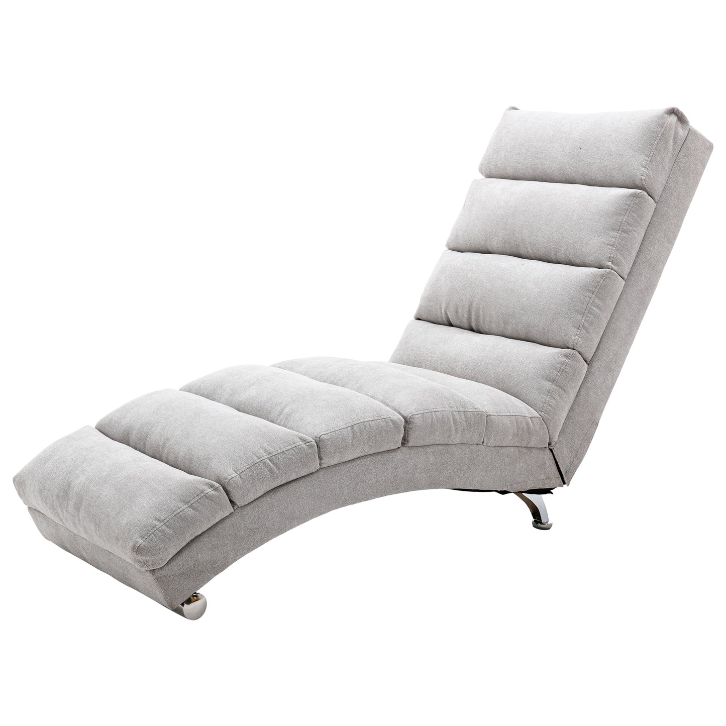 Linen Chaise Lounge Indoor Chair, Modern Long Lounger for Office or Living Room - COOLMORE