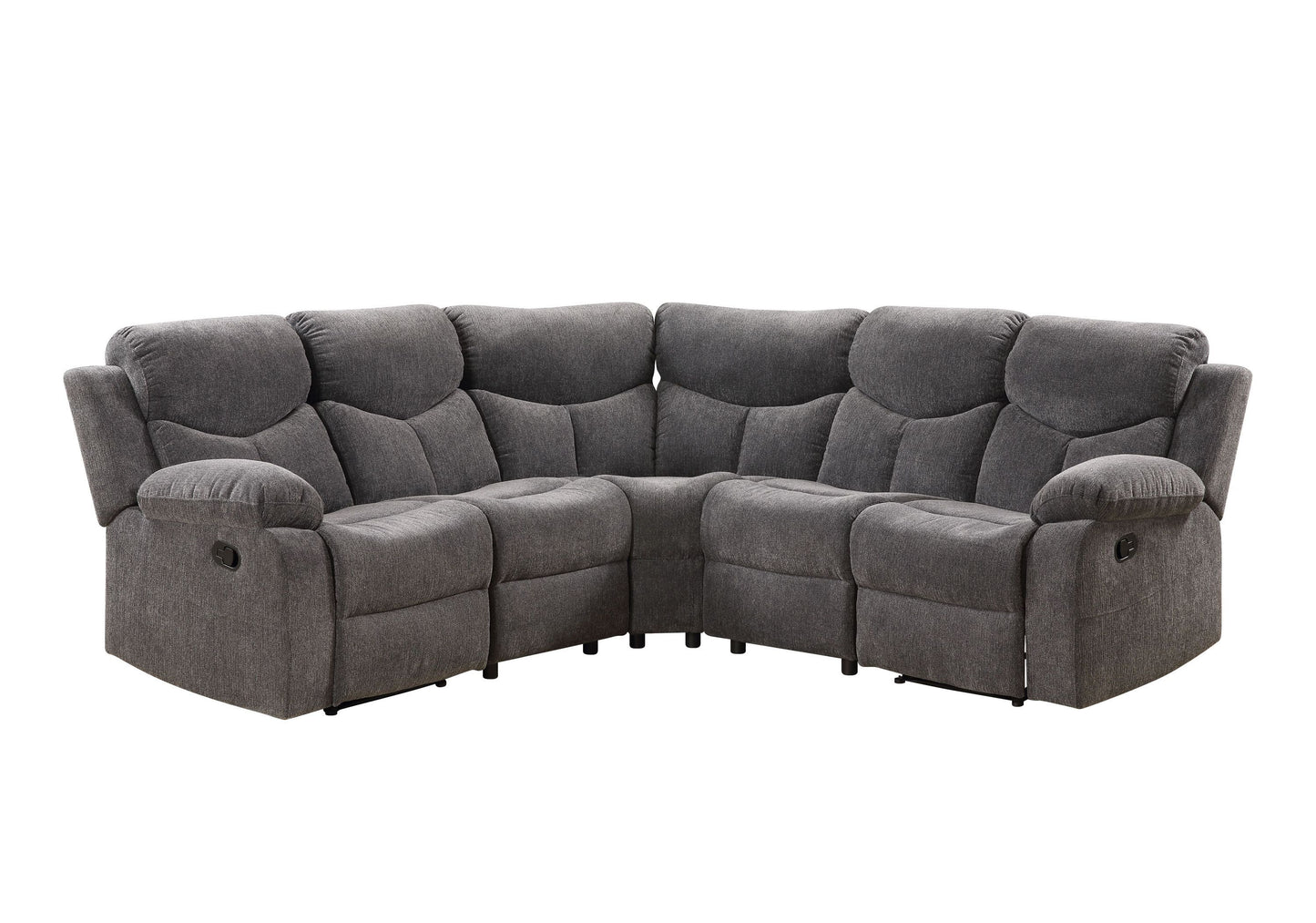 ACME Kalen Sectional Sofa: Gray Chenille, Comfortable & Stylish, Perfect for Any Living Space