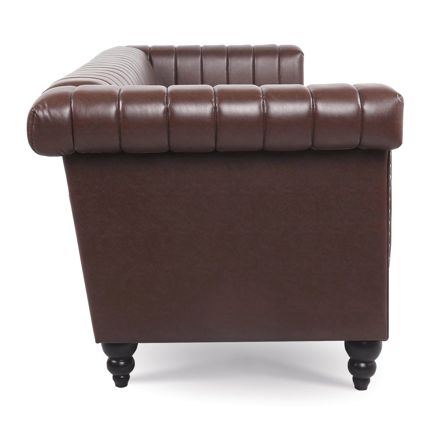 83.66" Traditional Square Arm Removable Cushion 3 Seater Sofa: Classic Style, Generous Width, Various Color Options