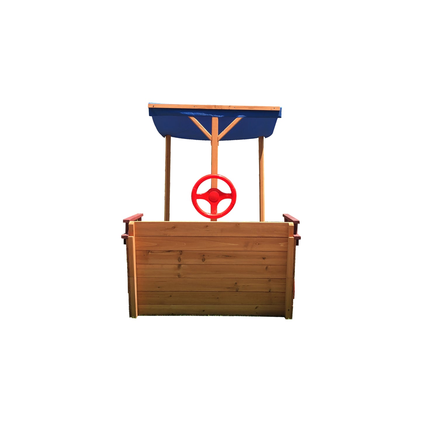 Outsunny Pirate Ship Sandbox: Wooden Sandbox with Storage Bench and Seat for Kids 3-8 Years Old, Outdoor Toy with Cover and Rudder - Colorful & Fun!