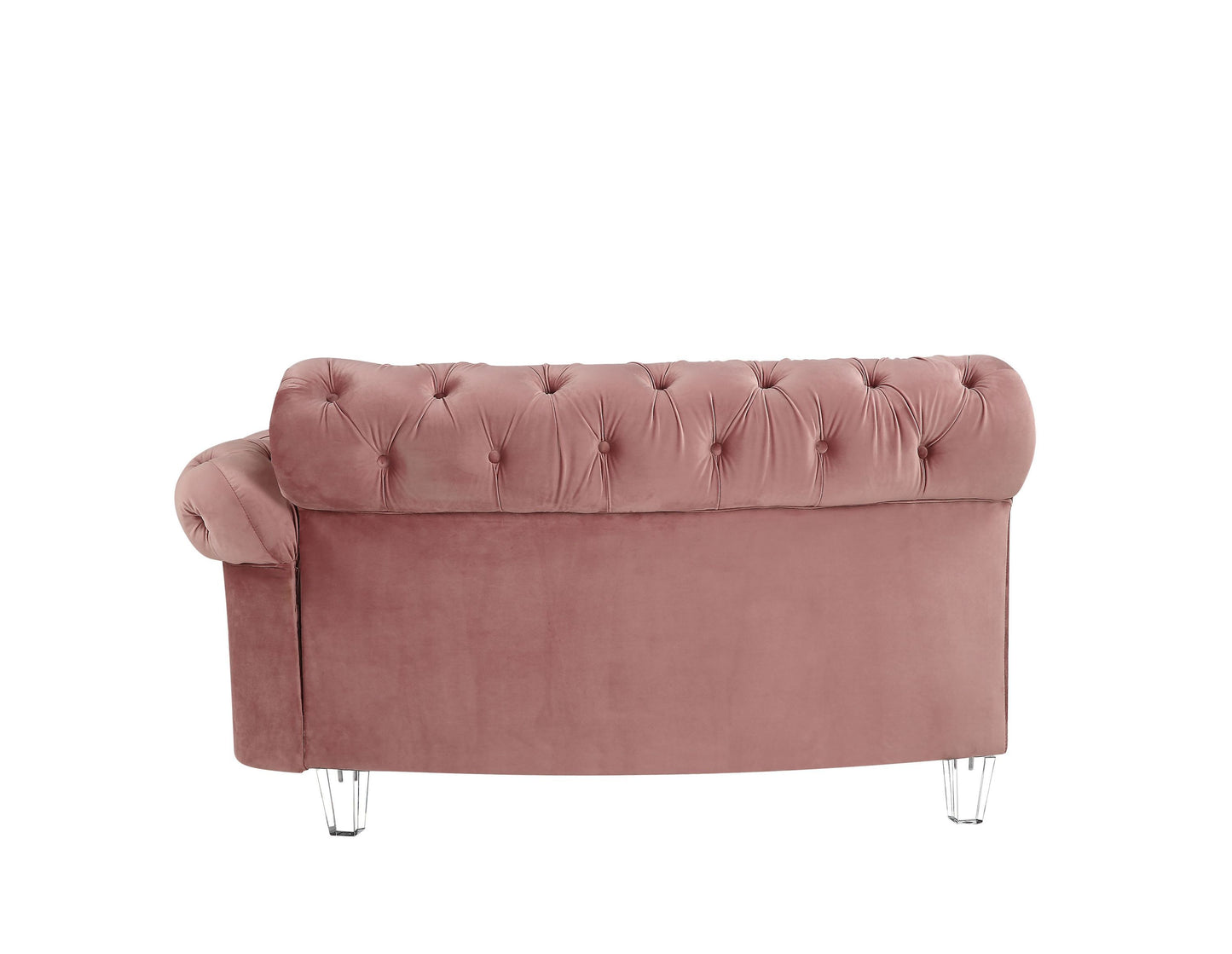 ACME Ninagold Sectional Sofa | Pink Velvet | 7 Pillows | 57360