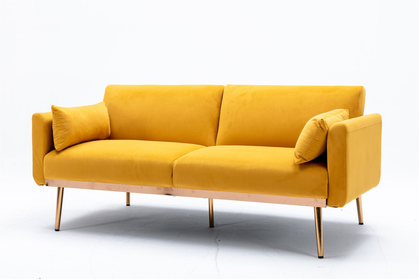 COOLMORE Velvet Sofa: Metal Feet Accent Loveseat Sofa - Stylish and Comfortable Furniture Choice for Your Space