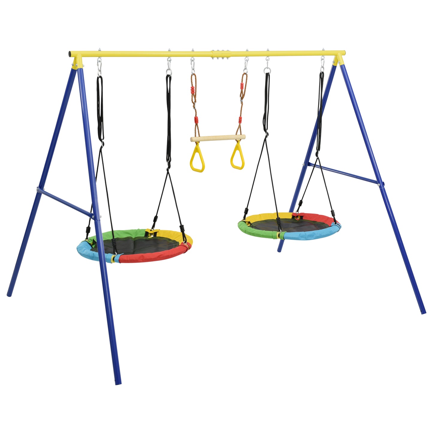 Outdoor Toddler Saucer Swing Set for Backyard, Playground Tree Swing Sets with Steel Frames, Disc Tree Swing Playset - Durable, Safe, and Fun Swing for Kids - Available in Various Sizes and Colors