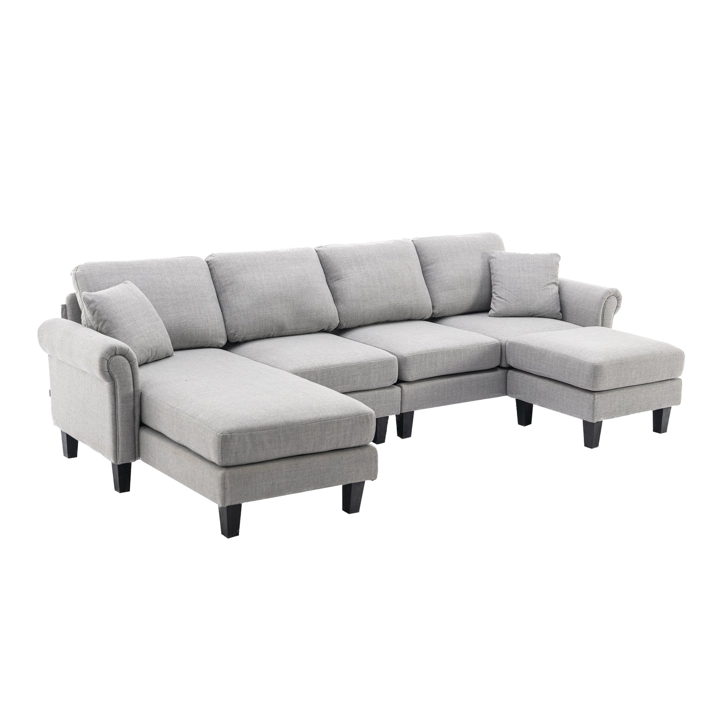 Accent your living room with the COOLMORE Sectional Sofa - Stylish, Comfortable, and Versatile: Available in Multiple Colors and Sizes!