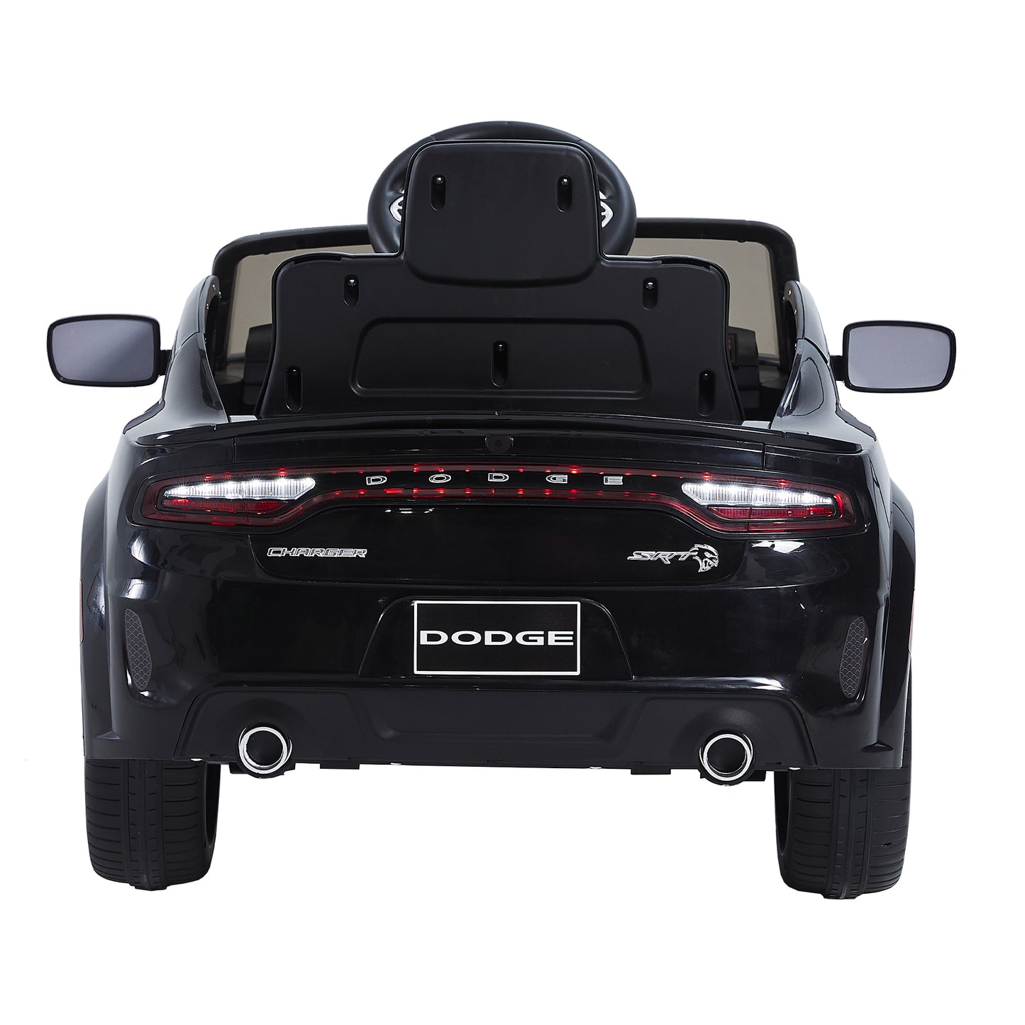 12V Licensed DODGE Charger Ride-On Car with Parental Remote Control - Electric Vehicle for Kids with Adjustable Speeds, Power Display, USB, MP3, Bluetooth, LED Lights, and Four-Wheel Suspension