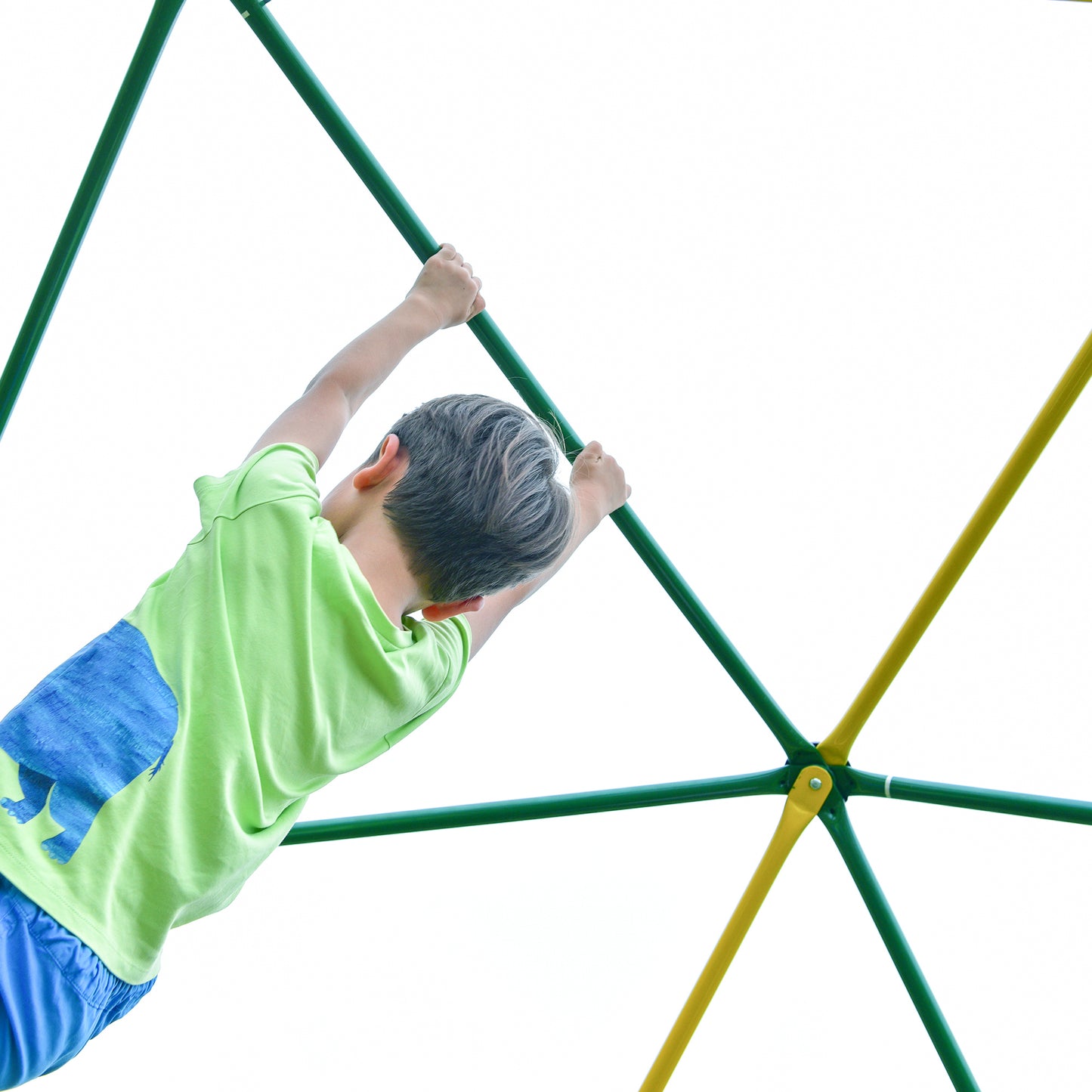 Kids Climbing Dome Tower - 12 ft Jungle Gym Geometric Playground Dome Climber Monkey Bars Play Center, Rust & UV Resistant Steel Supporting 1000 LBS