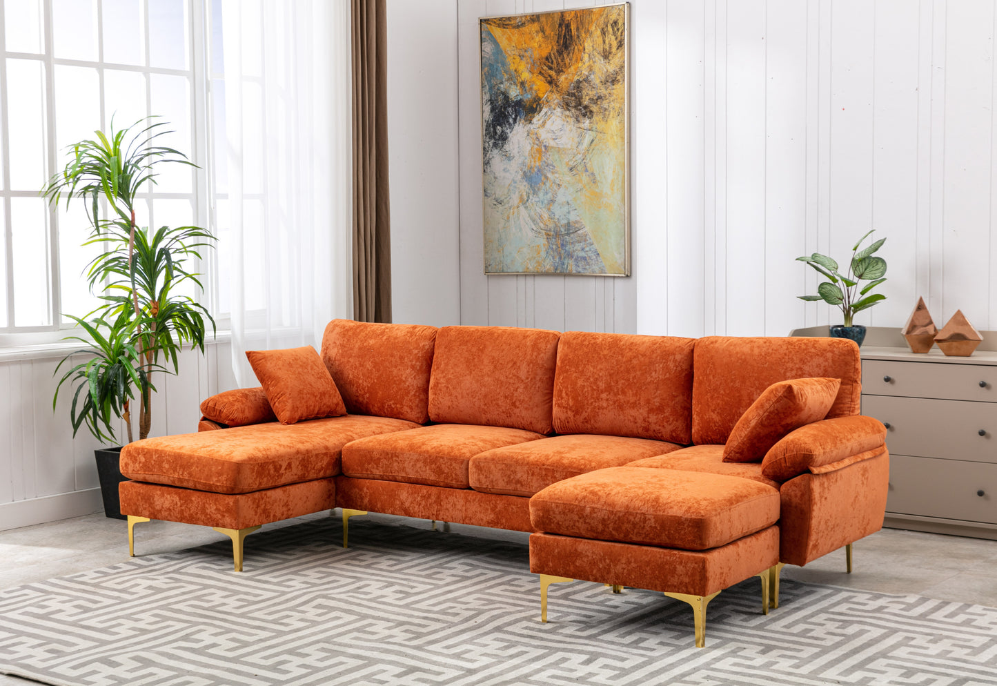 Accentuate Your Living Room with the COOLMORE Sectional Sofa - Elegant Design, Plush Comfort, Various Sizes and Colors Available