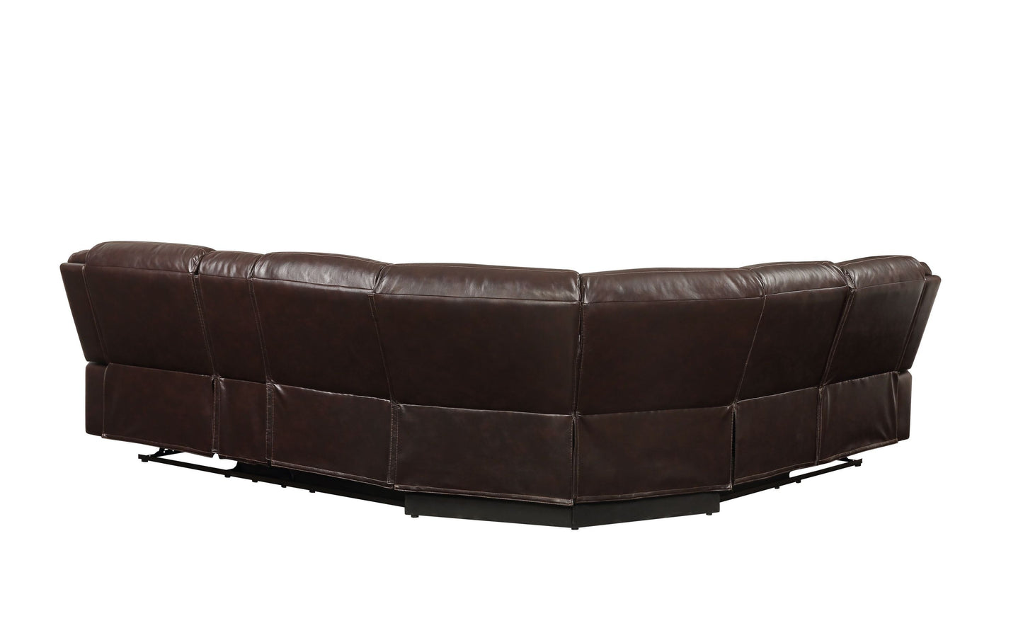 ACME Tavin Sectional Sofa: Espresso Leather-Aire Match, Motion Function, Stylish Design, Available in Various Sizes