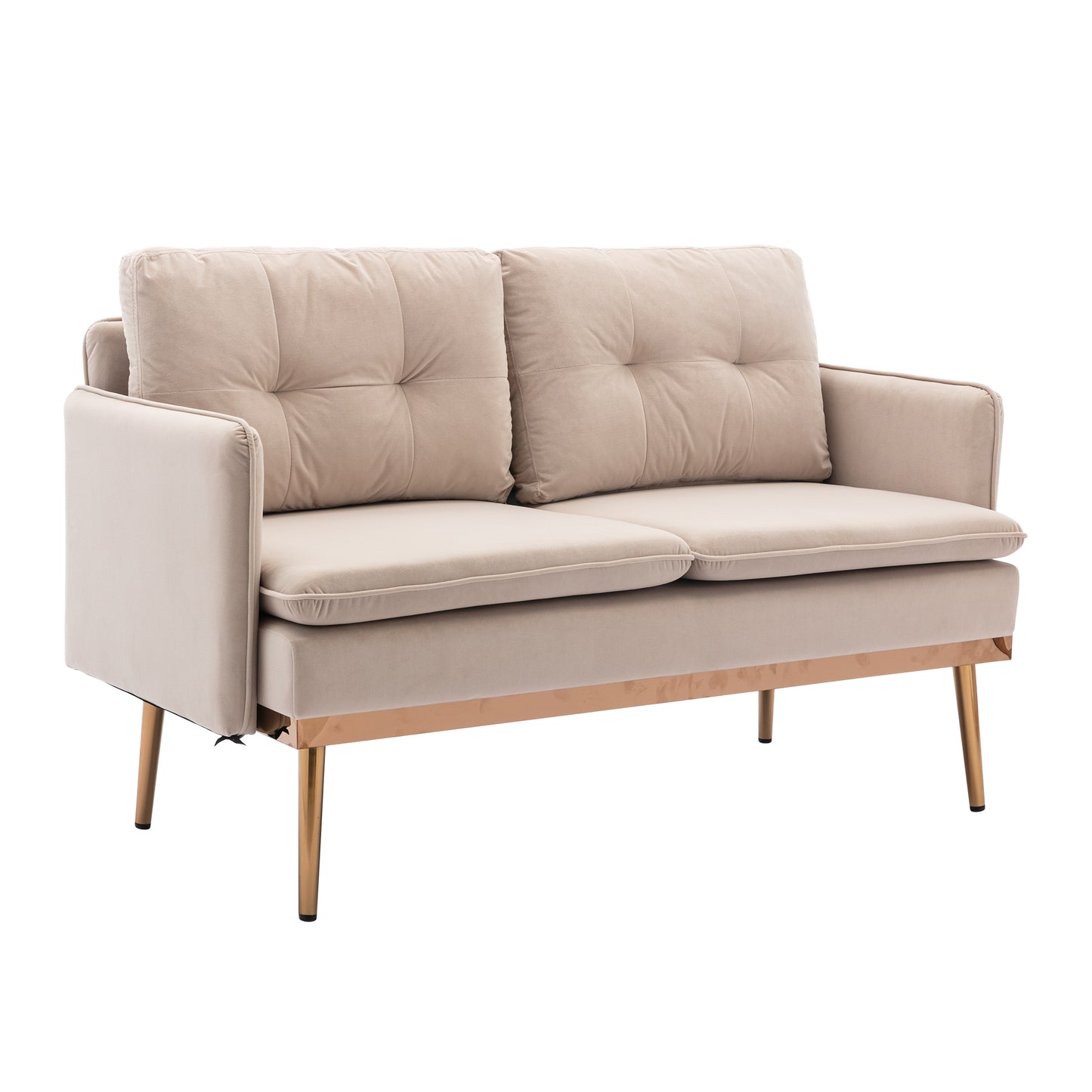 Velvet Sofa with Stainless Feet - Accent Loveseat for Stylish Comfort