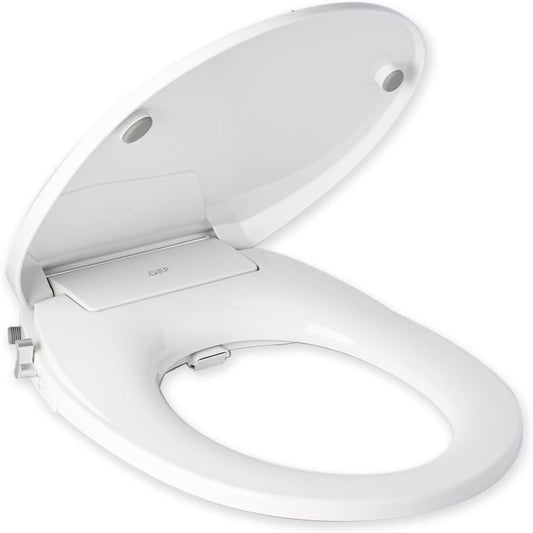 JEP Dual Nozzle Manual Bidet Toilet Seat for Round Toilets with Soft Close Seat and Cover | Bidet Seat for Rear & Feminine Cleaning, Easy to Install and Convenient