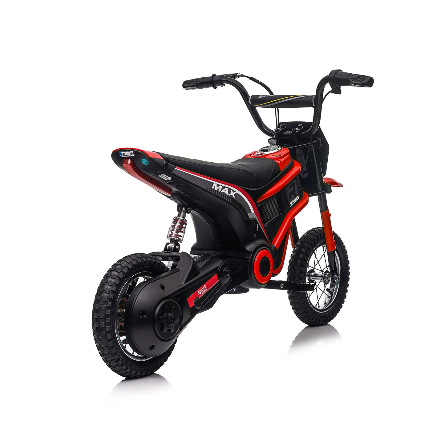 Kids Ride On 24V Electric Toy Motocross Motorcycle Dirt Bike - XXL, Age 8-12, Speeds up to 14.29MPH, Dual Suspension, Hand-Operated Dual Brakes, Twist Grip Throttle, Authentic Motocross Bike Geometry, Black