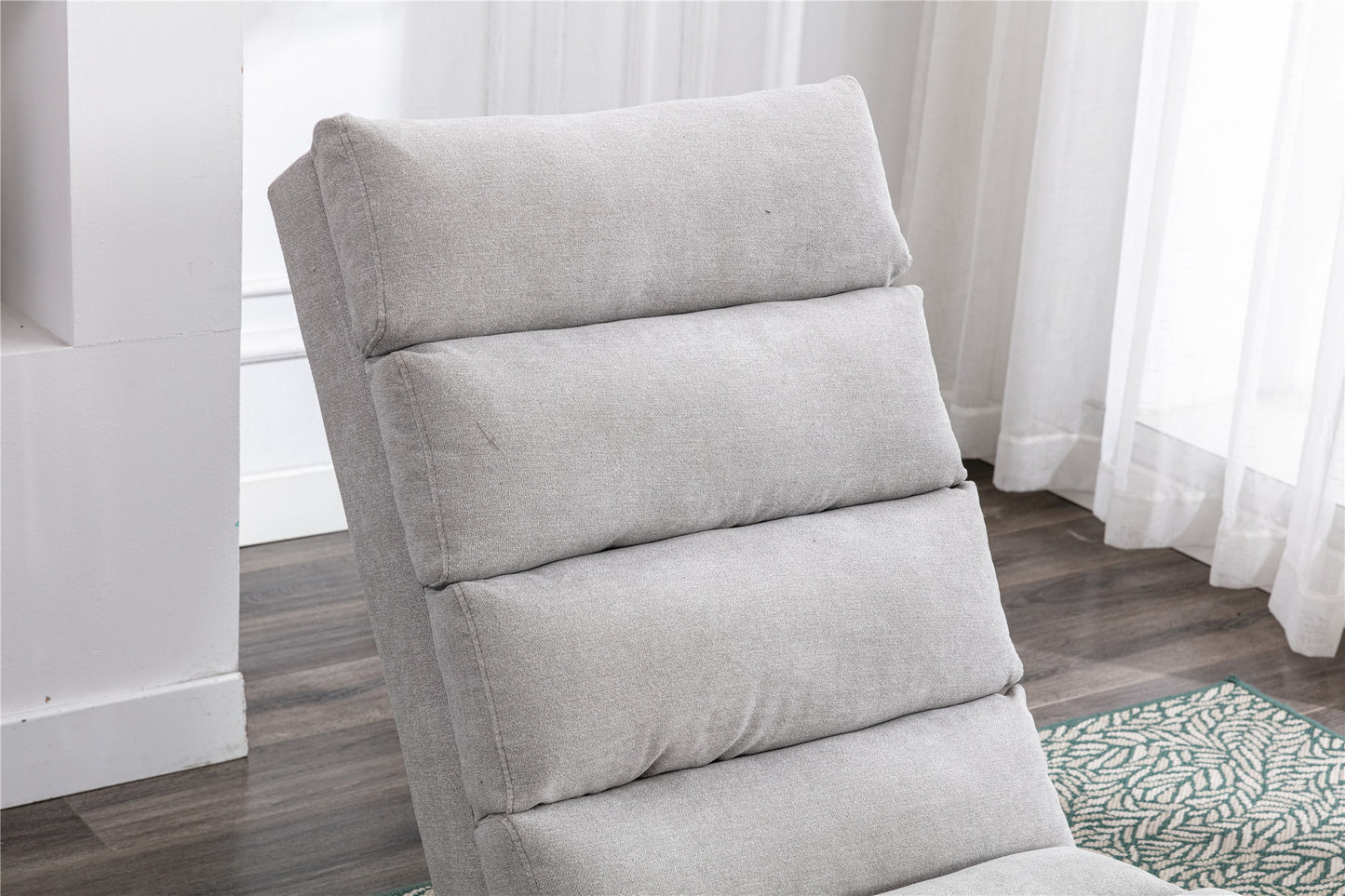 Linen Chaise Lounge Indoor Chair, Modern Long Lounger for Office or Living Room - COOLMORE