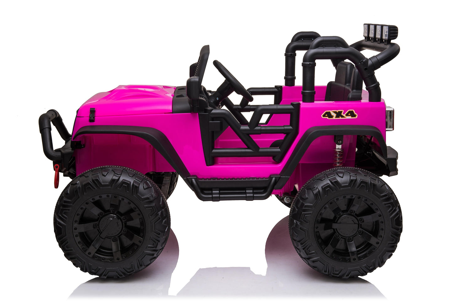 24V JEEP Double Drive Children Ride-on Car | Parent Remote Control, Electron Assisted Steering Wheel, Foot Pedal, LED Lights, Music Board with USB/Bluetooth/MP3/Volum | 200W*2 12V9AH*2 Battery