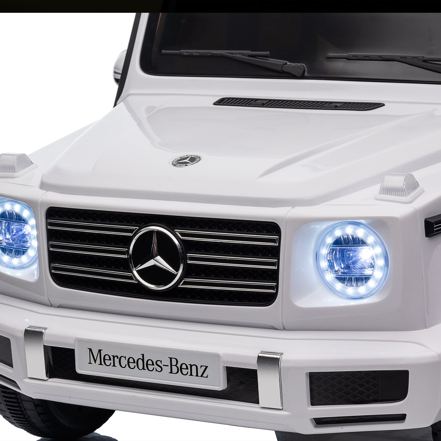 Licensed Mercedes-Benz G500 Kids Ride On Toy: 24V Electric Car w/ Parent Remote Control, 3-Speed Adjustable, Power Display, USB, MP3, Bluetooth, LED Light, Three-Point Safety Belt - Red or Black