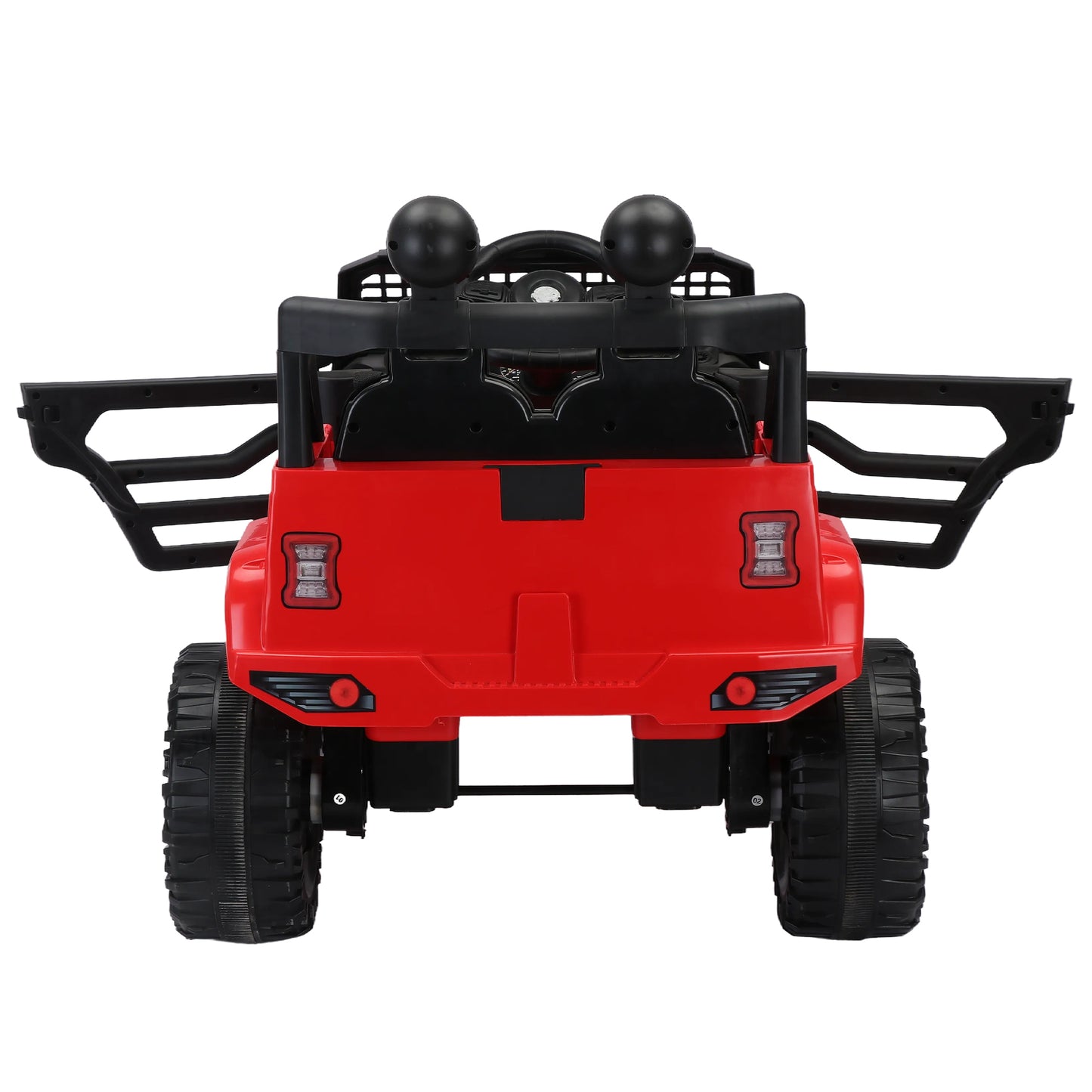 12V7A Kids Ride on Truck with Remote Control, Three-Speed Adjustable, Power Display, USB, MP3, Bluetooth, LED Light, Three-Point Safety Belt - Electric Car for Kids