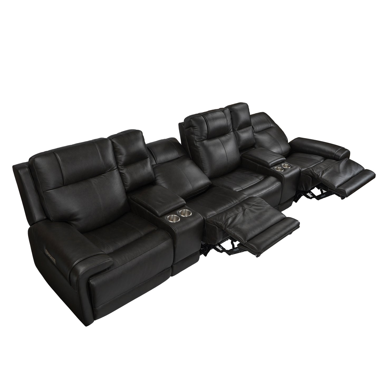 Trevor Triple 4 Seats Power Sofa | Genuine Leather | Lumbar Support | Adjustable Headrest | USB & Type C Charge Port | Middle Armless Chair | Triple Power Control | SEO-Friendly Title