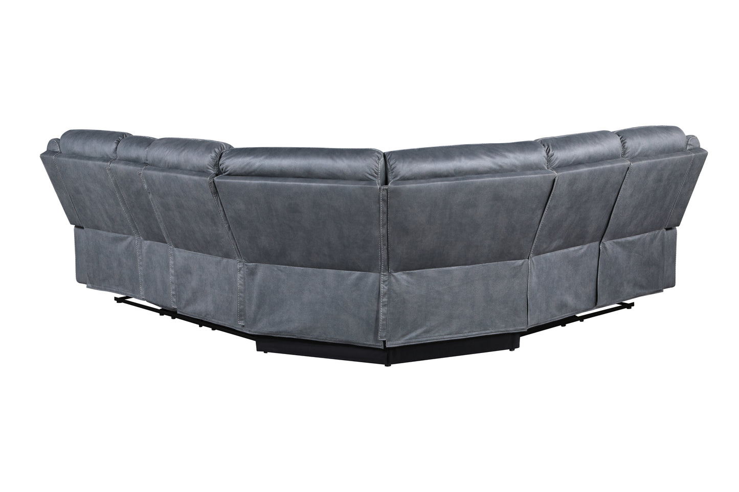 Dollum Sectional Sofa in Two Tone Gray Velvet: Luxurious and Stylish LV00398