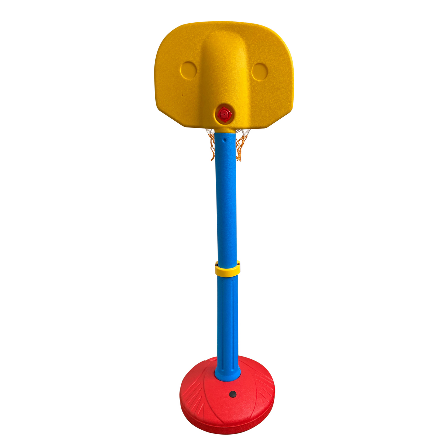 Children's Adjustable Height Indoor/Outdoor Basketball Frame Toy - Red, Yellow, and Blue - XGL001