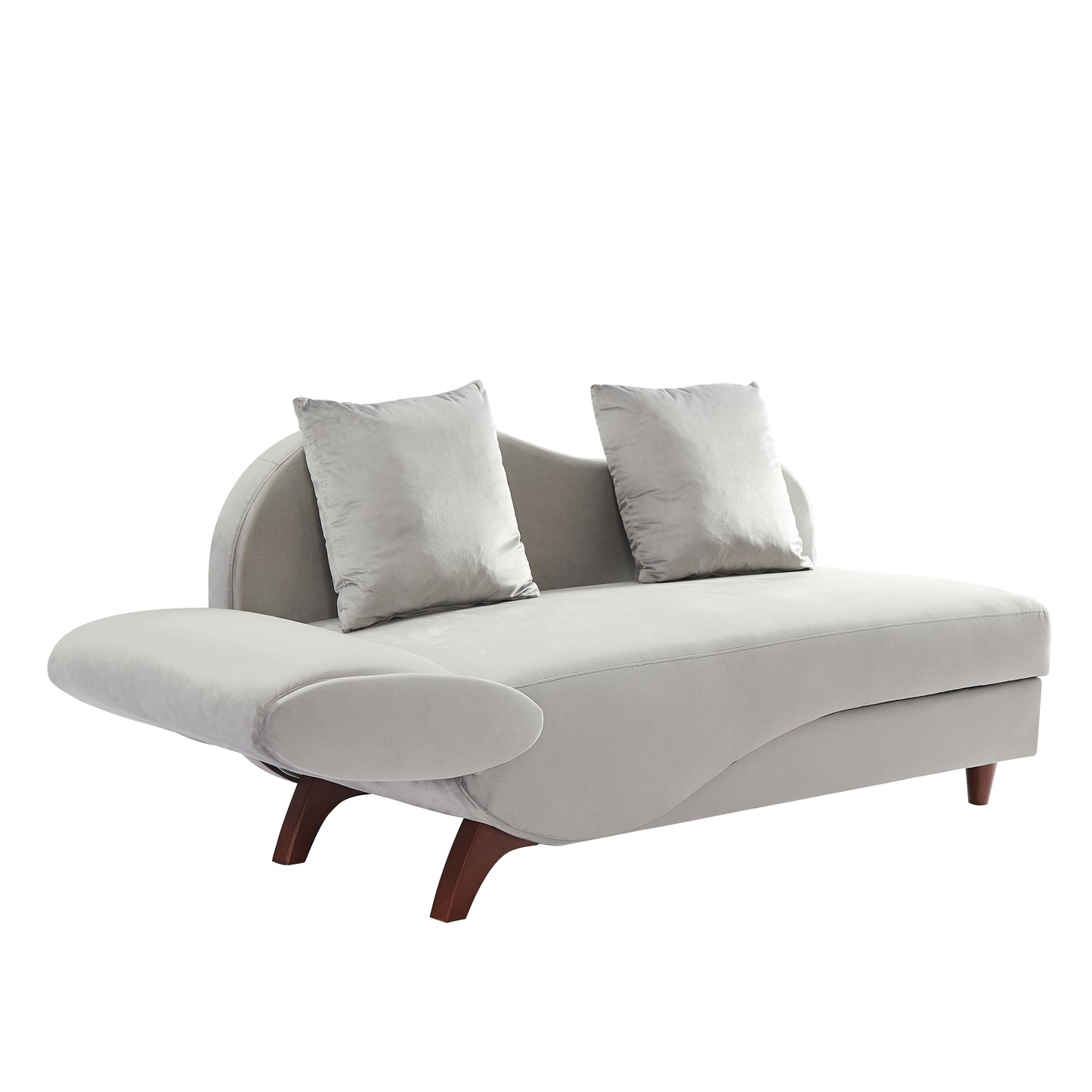 Artemax Chaise Lounge with Storage, Solid Wood Legs - Stylish and Functional Furniture for Comfortable Seating - Available in Various Colors and Sizes