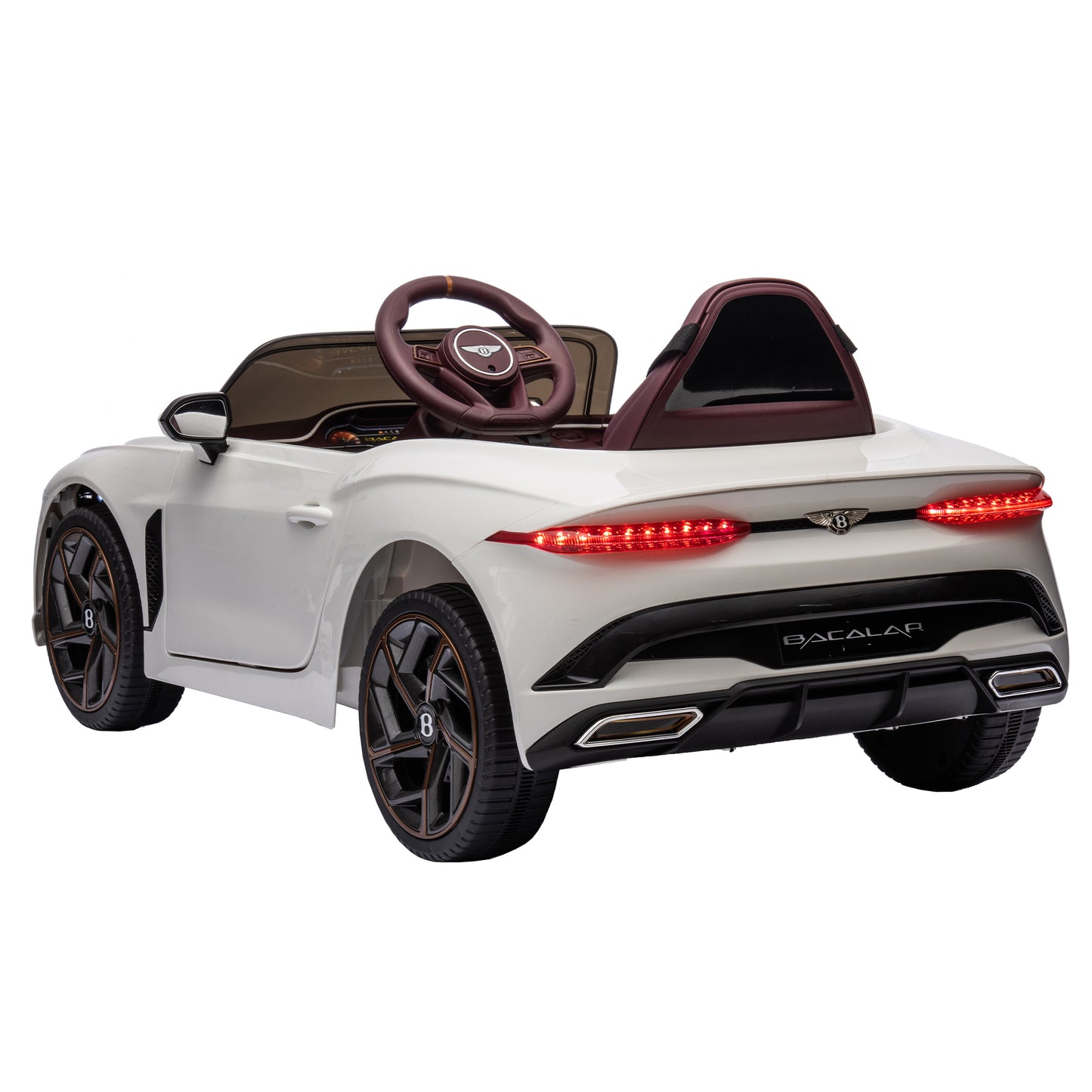 Licensed Bentley Mulsanne 12V7A Kids Ride-On Car: 2.4G Remote Control, Electric Car for Kids with Adjustable Speed, Power Display, USB, MP3, Bluetooth, LED Light, and Safety Belt