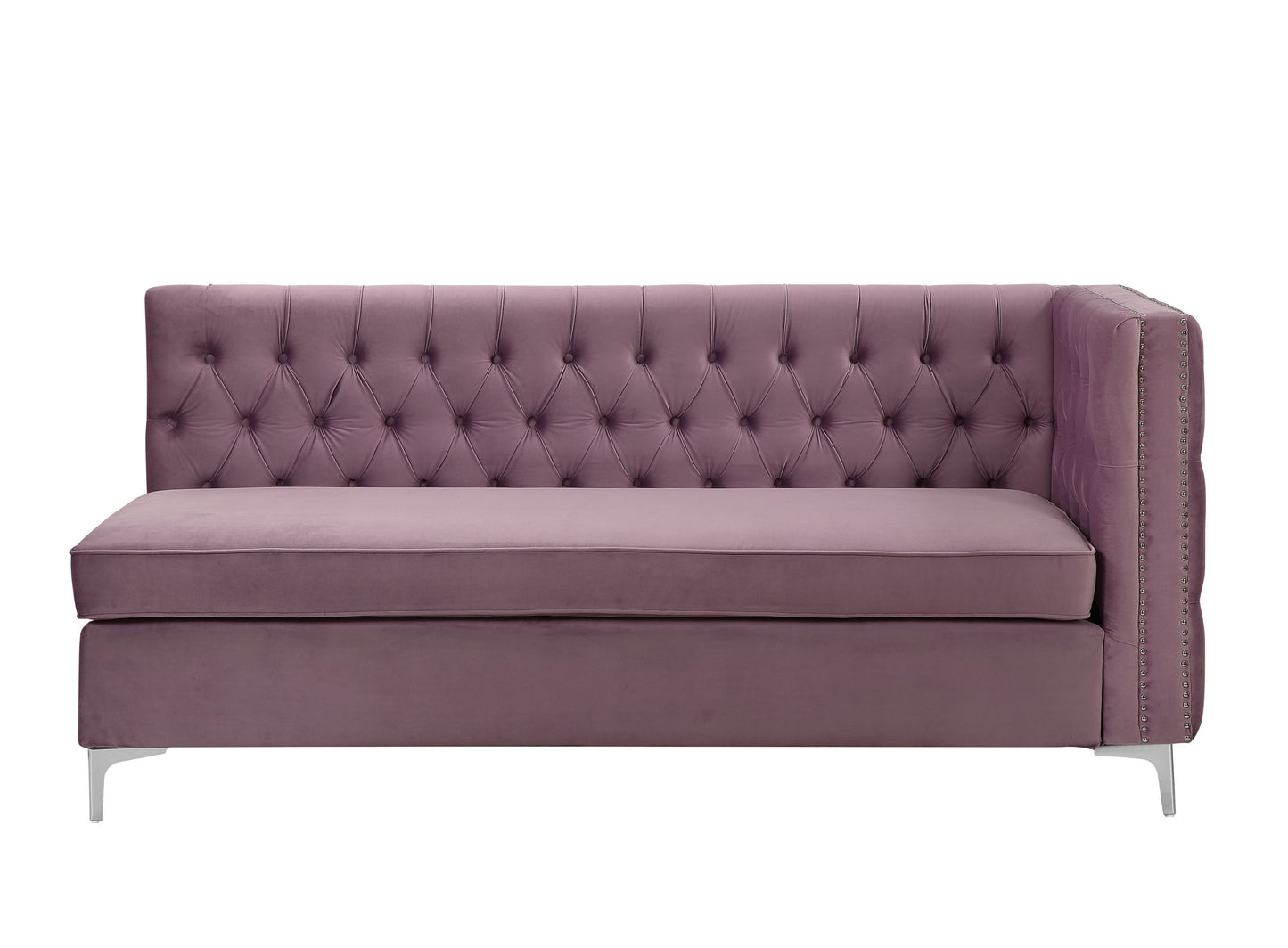 ACME Rhett Sectional Sofa: Purple Velvet, Luxurious and Spacious 55500