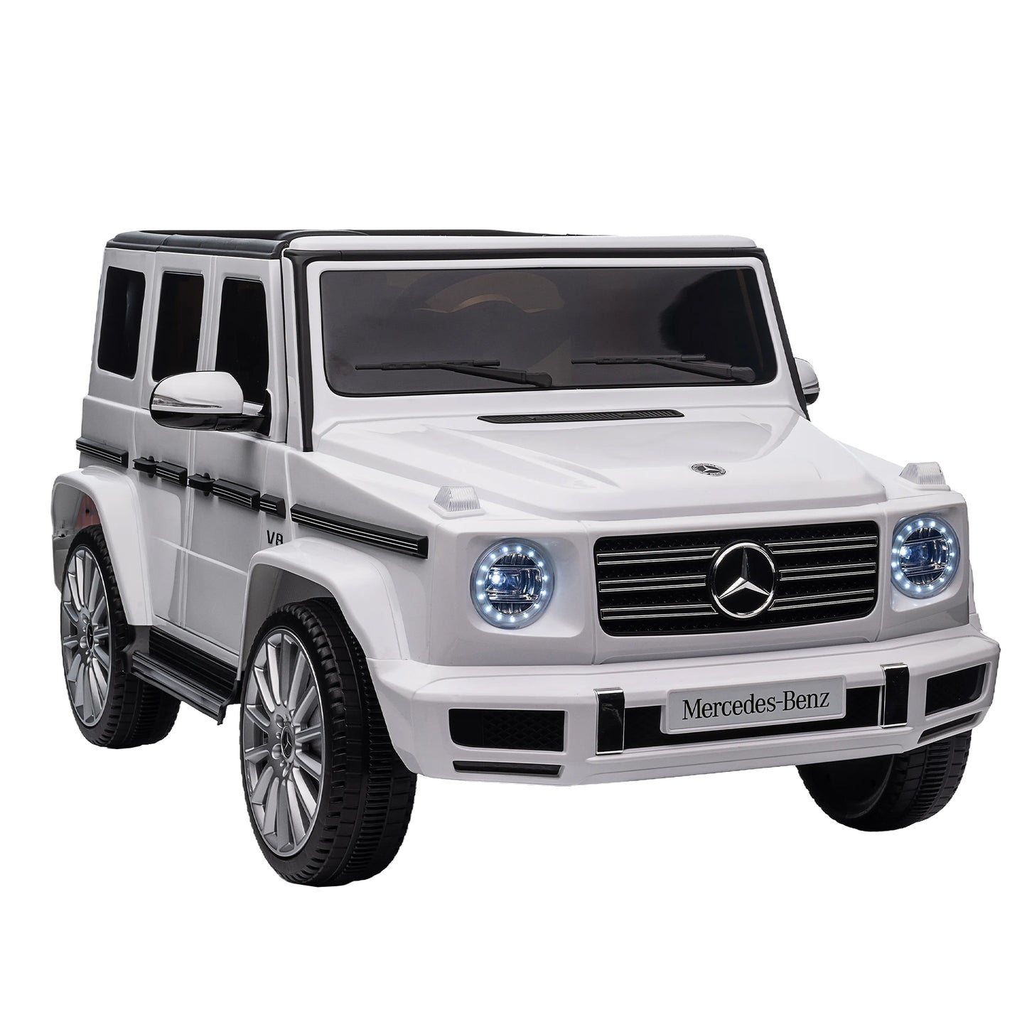 Licensed Mercedes-Benz G500 Kids Ride On Toy: 24V Electric Car w/ Parent Remote Control, 3-Speed Adjustable, Power Display, USB, MP3, Bluetooth, LED Light, Three-Point Safety Belt - Red or Black