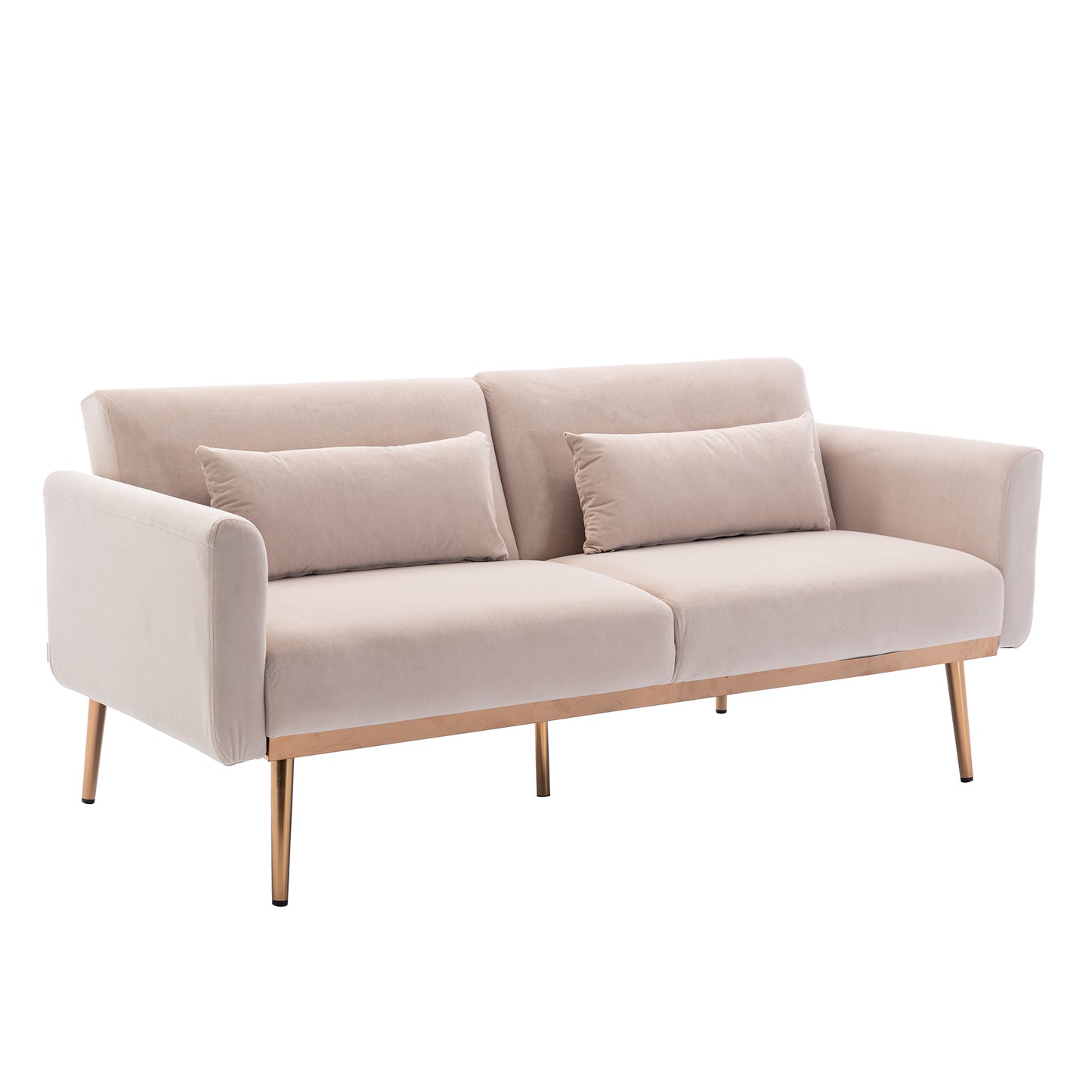 COOLMORE Velvet Sofa: Metal Feet, Accent & Loveseat Sofa for Elegant Living Spaces (Various Colors & Sizes)