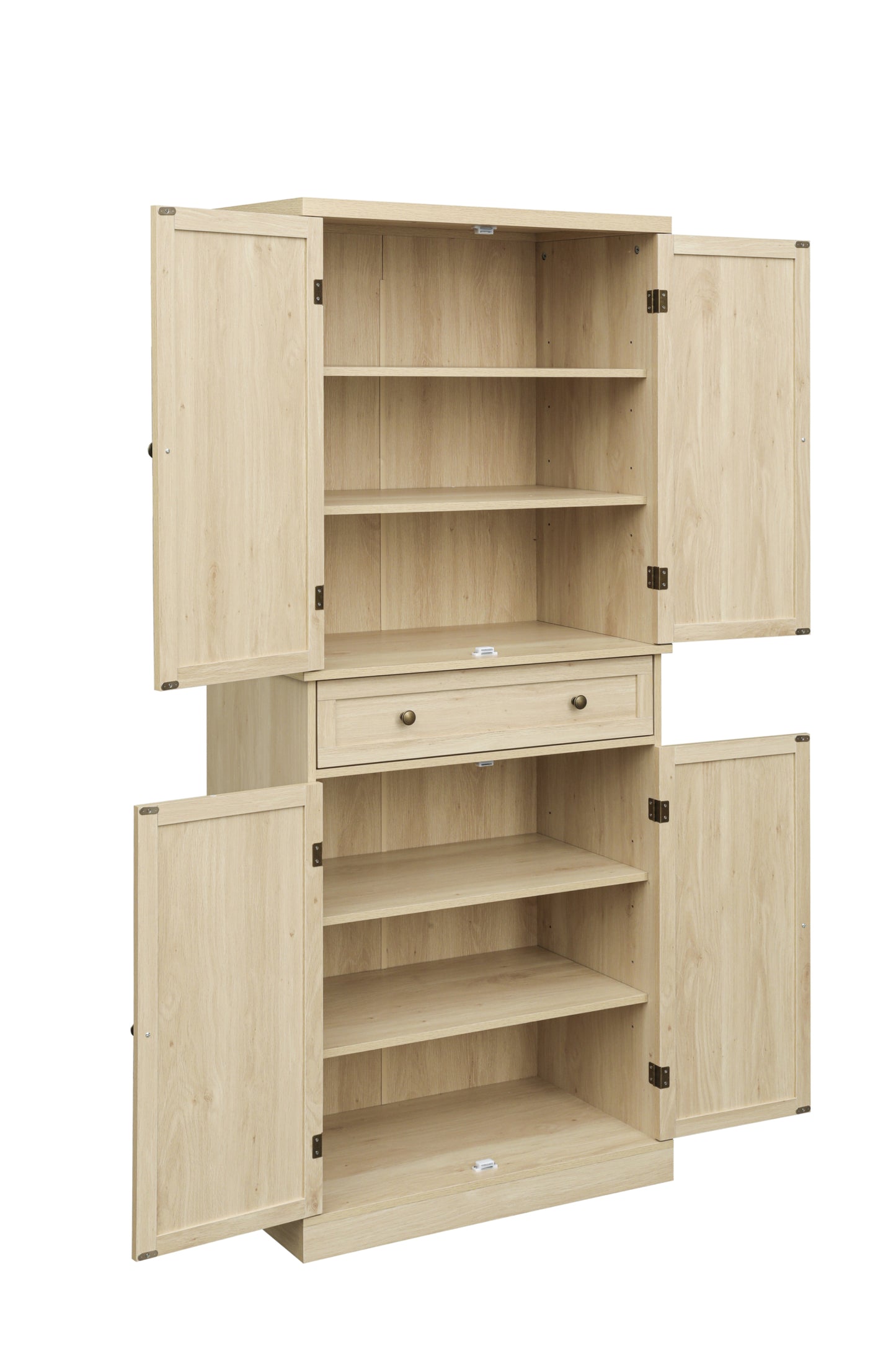 4 Door Adjustable Shelves Cabinet with 1 Drawer Storage Cabinet