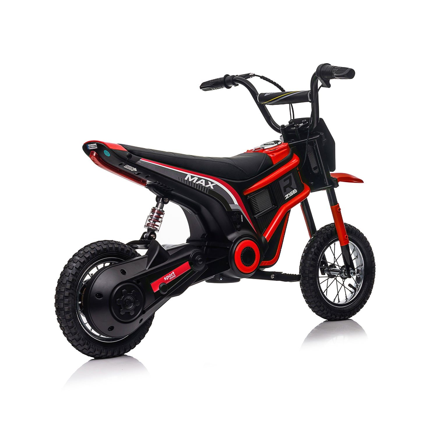 Kids Ride On 24V Electric Toy Motocross Motorcycle Dirt Bike - XXL, Age 8-12, Speeds up to 14.29MPH, Dual Suspension, Hand-Operated Dual Brakes, Twist Grip Throttle, Authentic Motocross Bike Geometry, Black