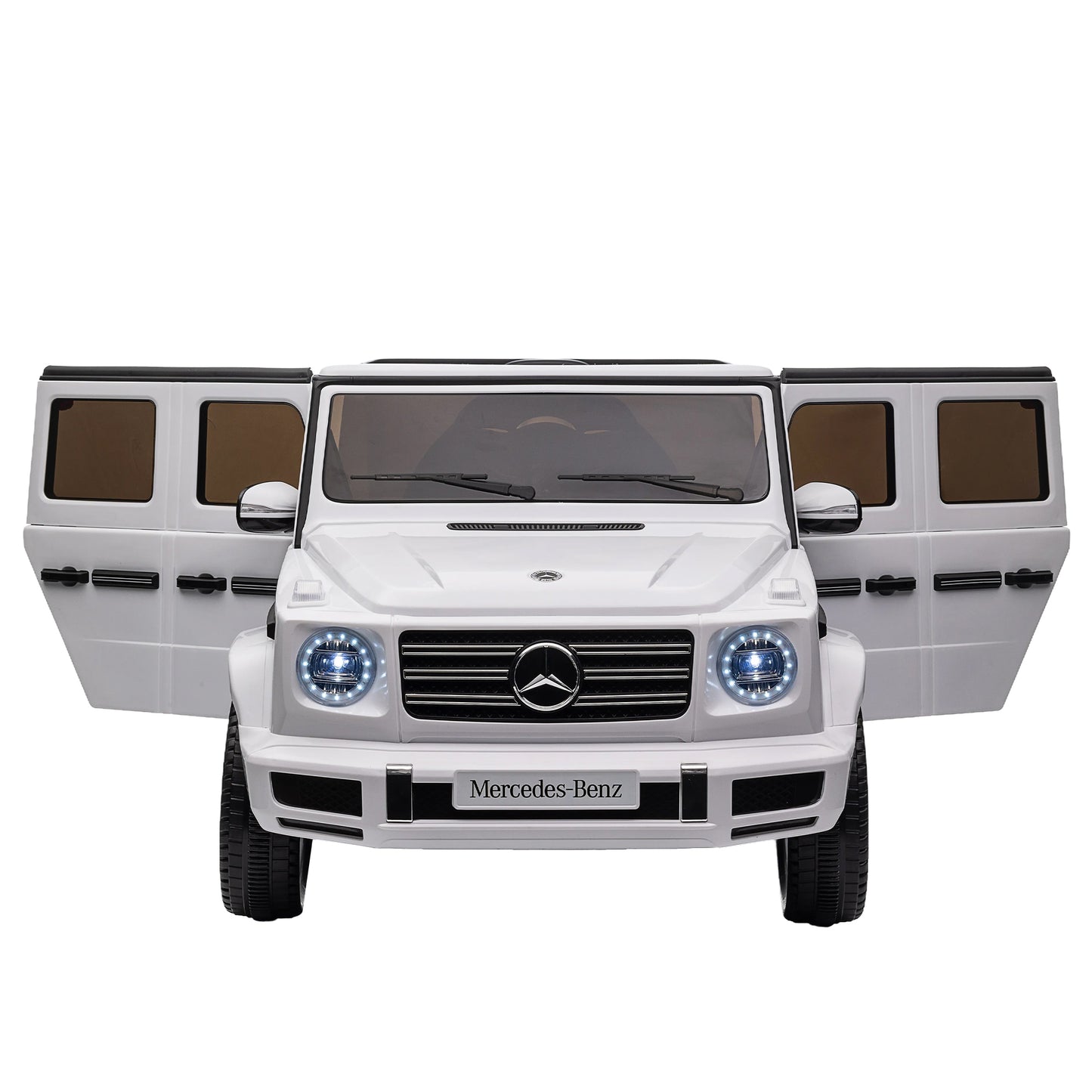 Licensed Mercedes-Benz G500 Kids Ride On Toy: 24V Electric Car w/ Parent Remote Control, 3-Speed Adjustable, Power Display, USB, MP3, Bluetooth, LED Light, Three-Point Safety Belt - Red or Black