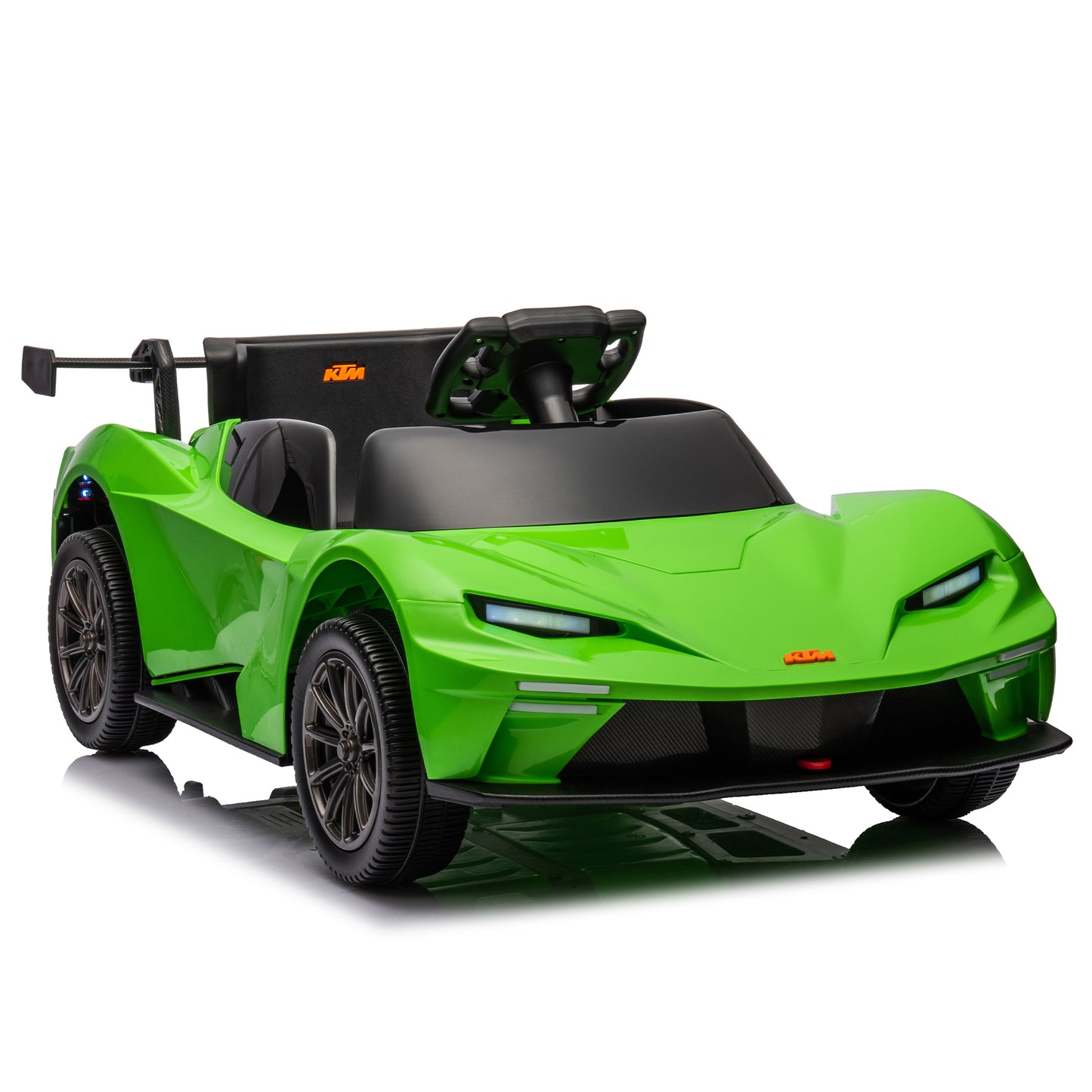 Licensed KTM X Bow GTX, 12V7A Kids Ride On Car with 2.4G Parental Remote Control, Electric Car for Kids, Adjustable Speeds, Power Display, USB, MP3, Bluetooth, LED Lights, Two-Point Safety Belt - Black