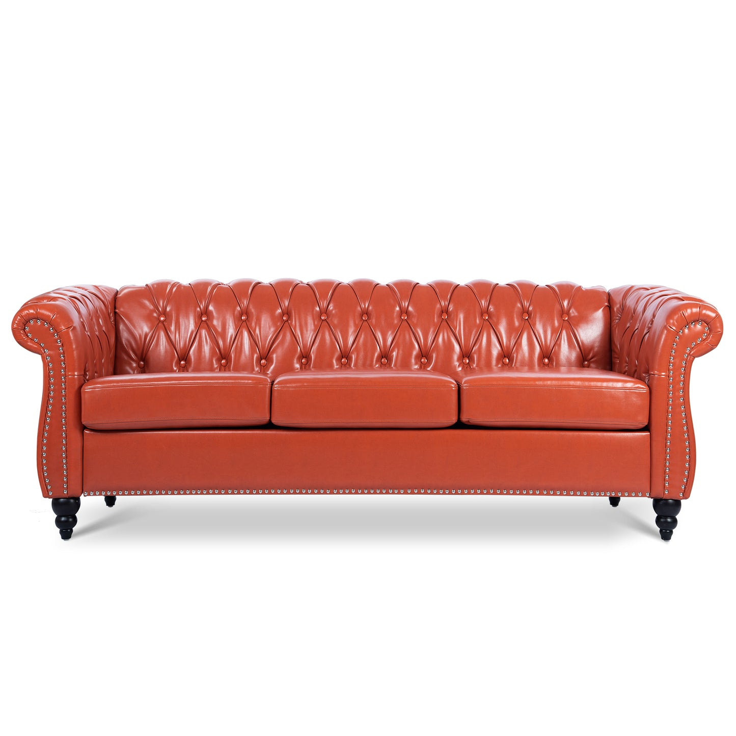 84.65" Rolled Arm Chesterfield 3 Seater Sofa: Classic Design, Luxurious Comfort, Multiple Colors and Sizes