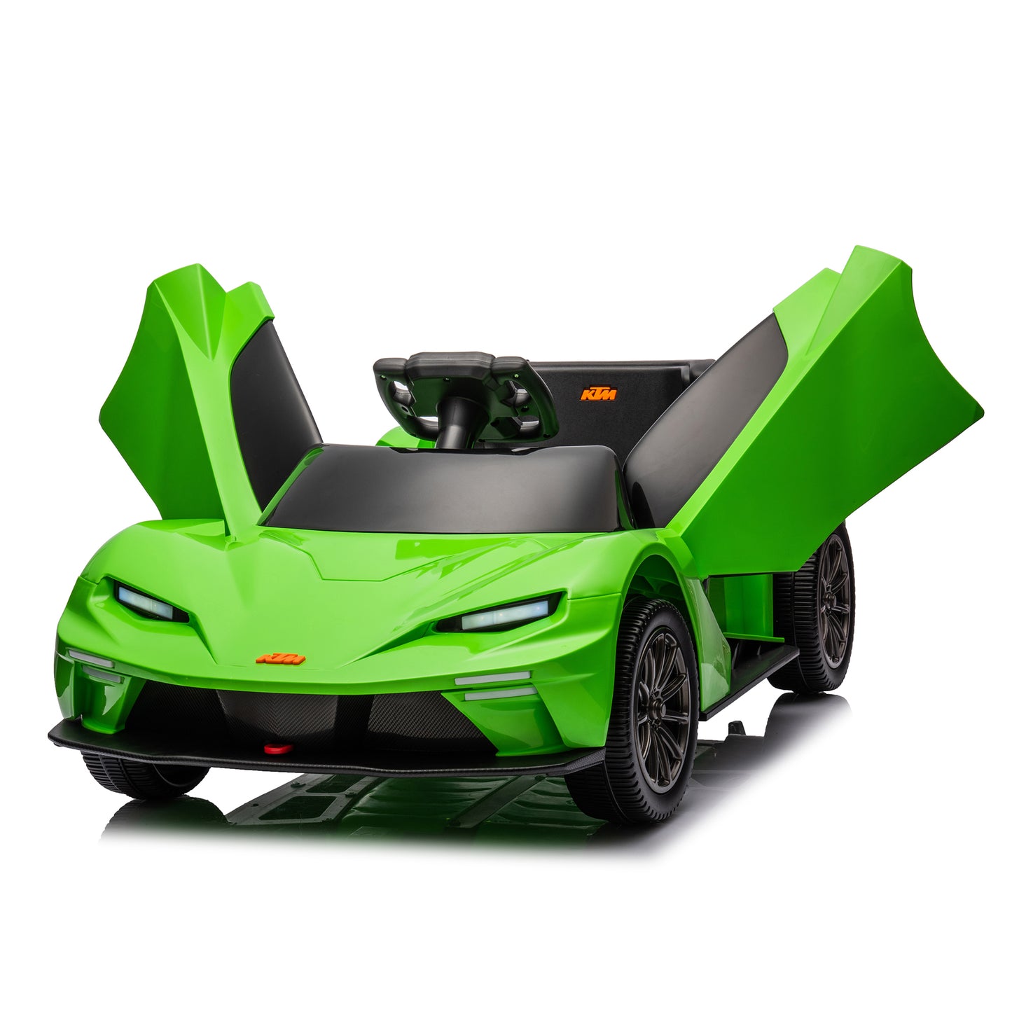 Licensed KTM X Bow GTX, 12V7A Kids Ride On Car with 2.4G Parental Remote Control, Electric Car for Kids, Adjustable Speeds, Power Display, USB, MP3, Bluetooth, LED Lights, Two-Point Safety Belt - Black