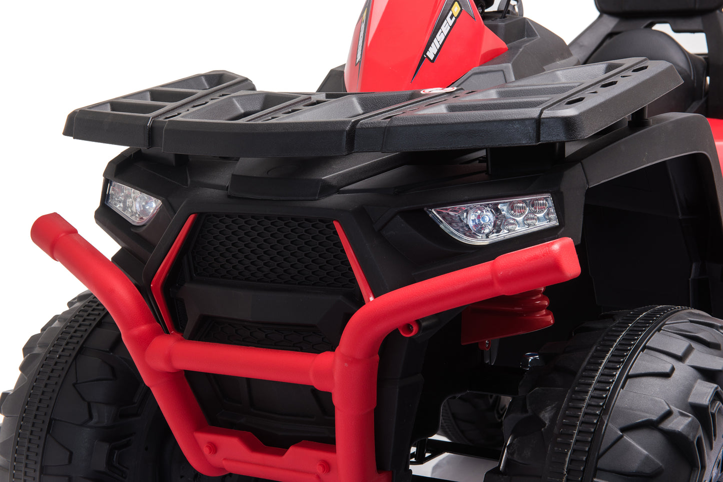 24V ATV Double Drive Children Ride-On Car | 200W*2 | 12V4.5AH*2 | Forward & Backward | High & Low Speed | Music | Engine Start Sound | Light | USB | MP3 | Power Display | Volume | Red | Size Options