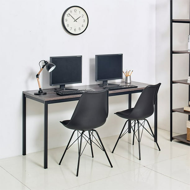 Klair Living 63" Contemporary Wood and Metal Computer Desk