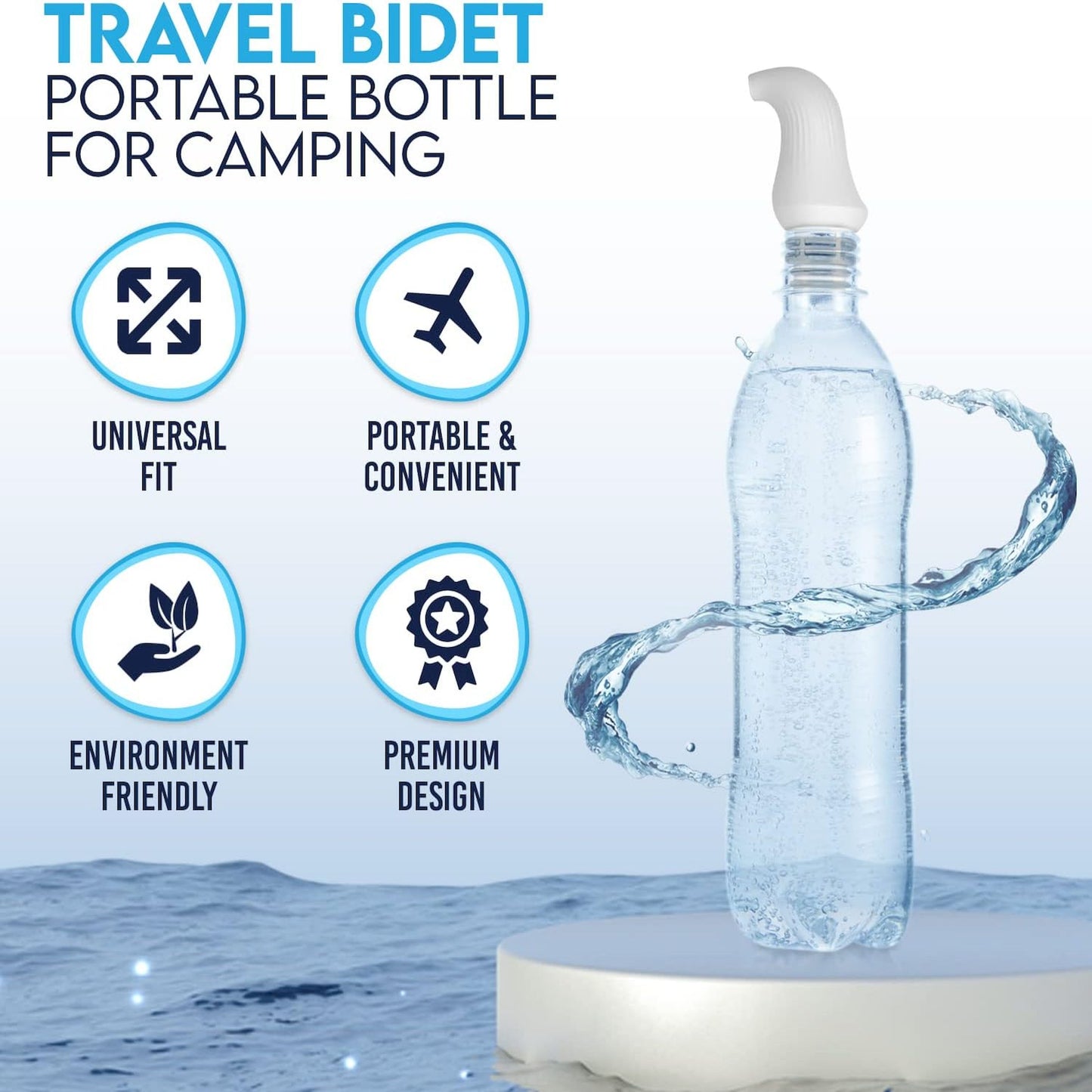 JEP 302 Camping Bidet & Backpacking Bidet | Travel Bidet Portable Bottle for Camping, Backpacking, Outdoors, & More | Easy to Use Bidet Portable Bottle