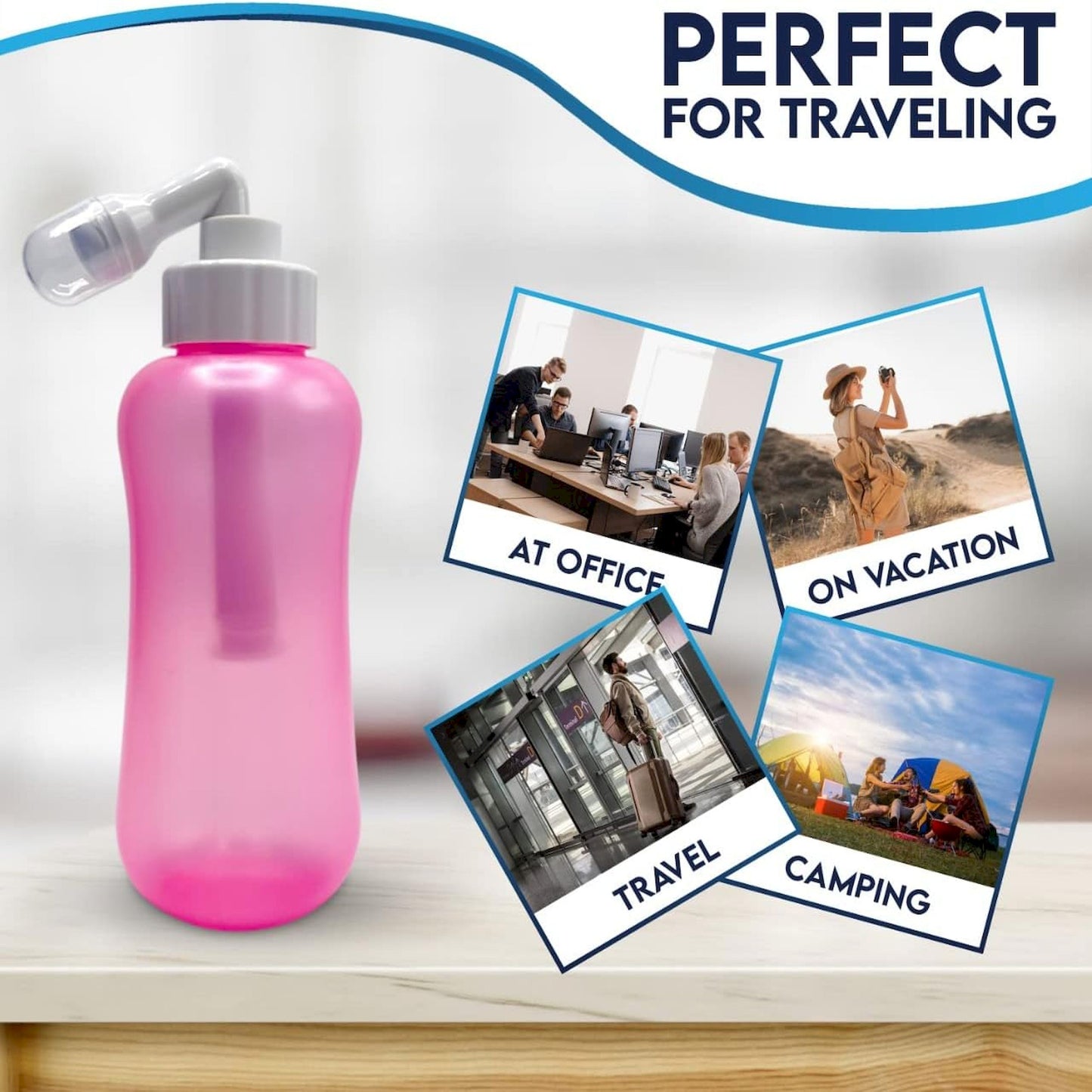 JEP 301 Bidet Bottle for Women & Men - Premium Perry Bottle Women Can Use On The Go | Travel Bidet Bottle for Rear & Feminine Cleaning, Easy to Use, Convenient, and Portable